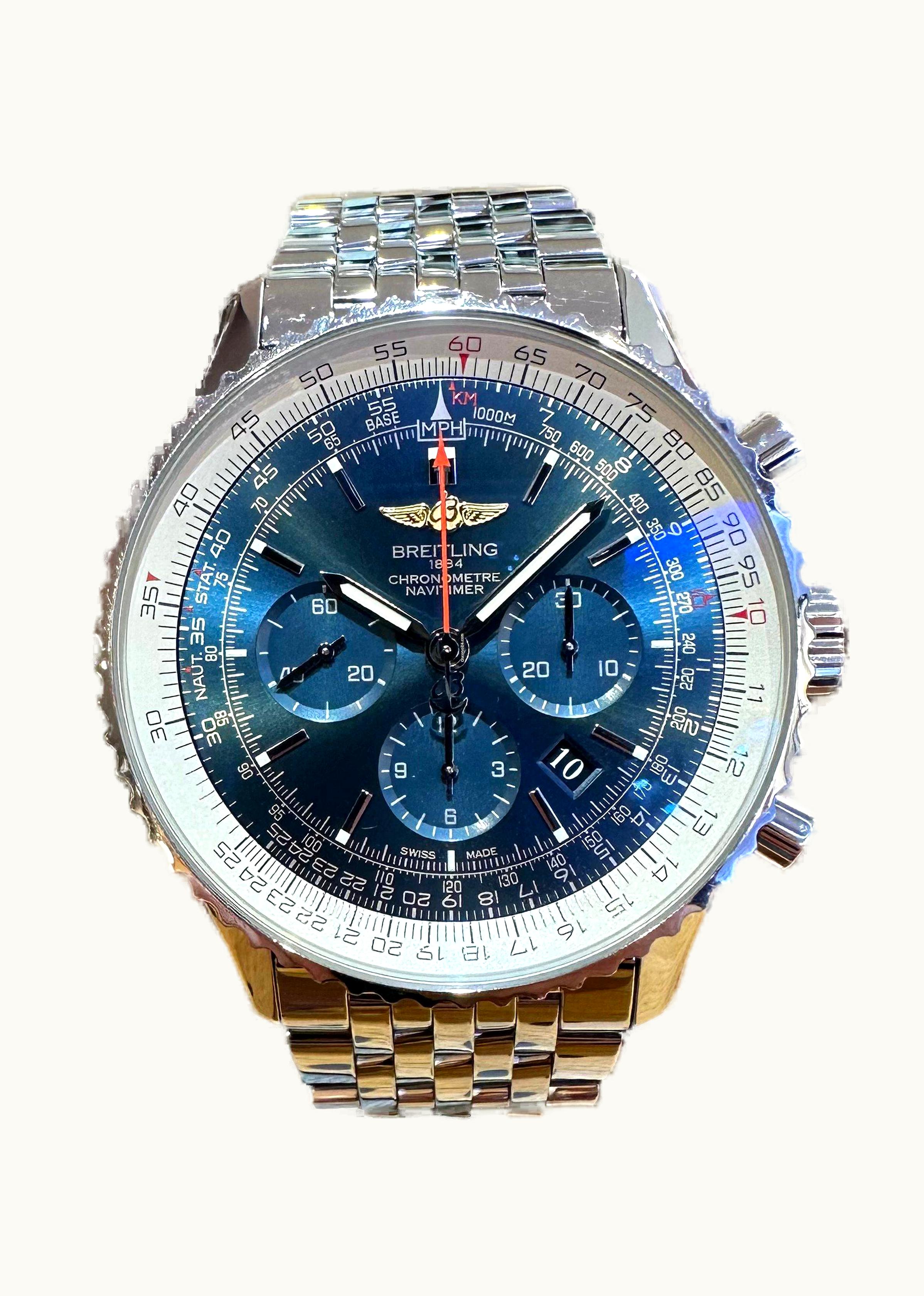 Breitling Navitimer 01 46 Stainless Steel / Aurora Blue / Bracelet