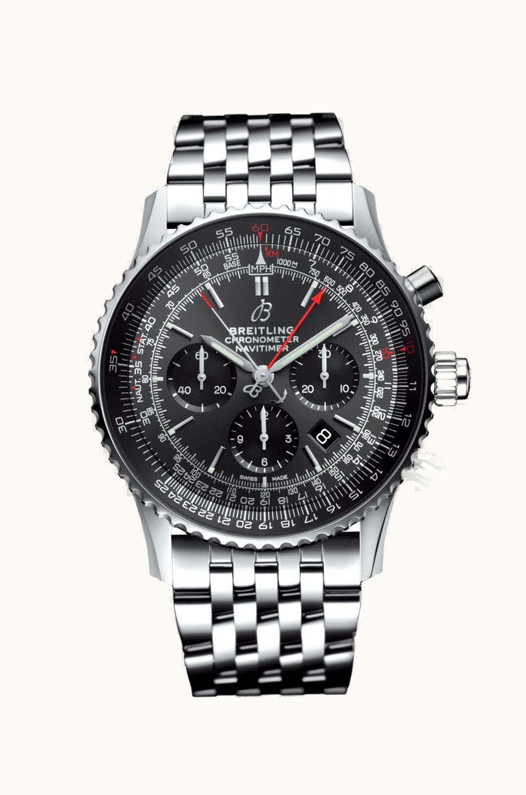 Breitling Navitimer Rattrapante Stainless Steel / Stratos Gray / Bracelet / Boutique Edition
