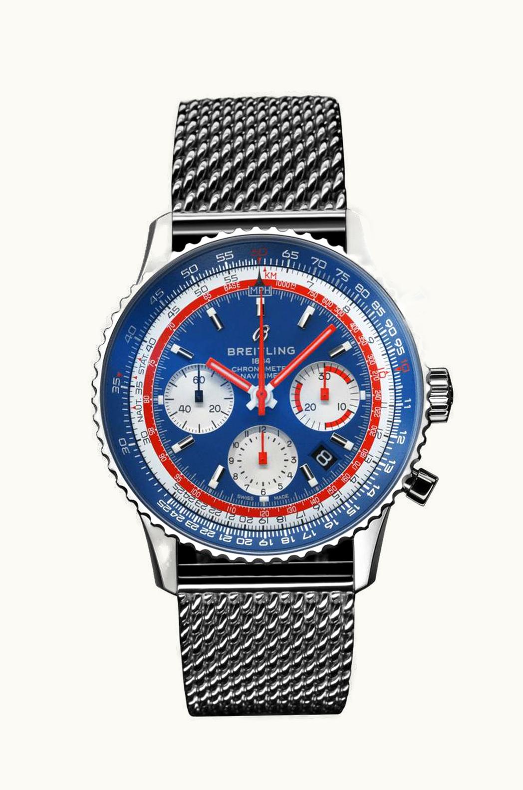 Breitling Navitimer 1 B01 Chronograph 43 Stainless Steel / Airline Editions Pan Am / Mesh