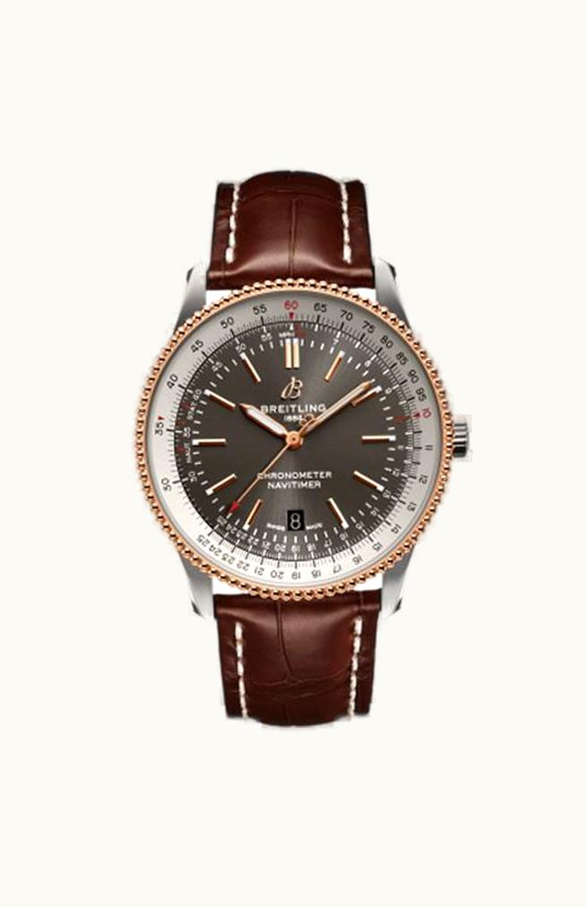 Breitling Navitimer Automatic 41 Automatic Stainless Steel / Rose Gold / Grey / Croco - Pin