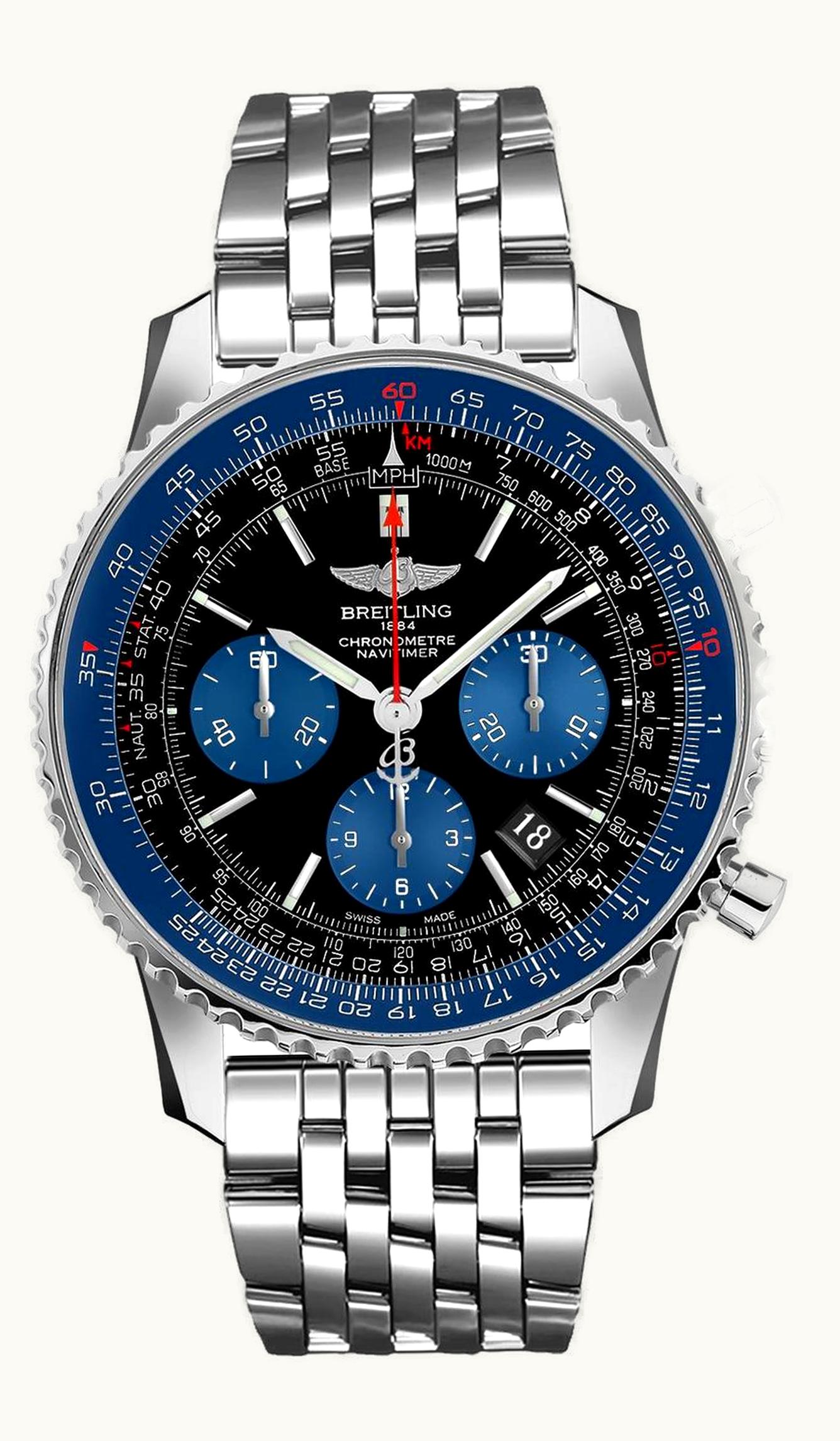 Breitling Navitimer 01 43 Stainless Steel / Blue Edition / Bracelet