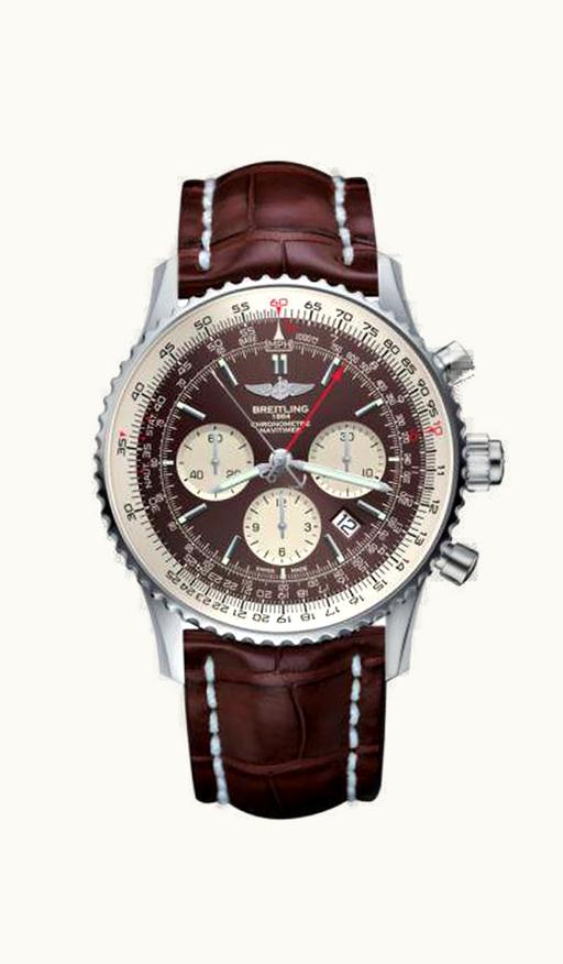 Breitling Navitimer Rattrapante Stainless Steel / Panamerican Bronze / Croco / Pin