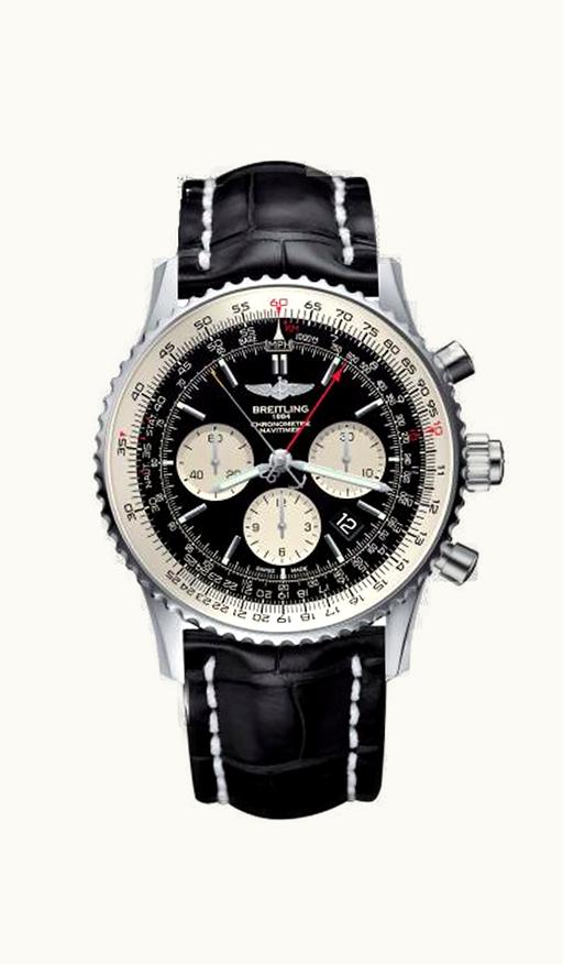 Breitling Navitimer Rattrapante Stainless Steel / Panamerican Bronze / Calf / Pin