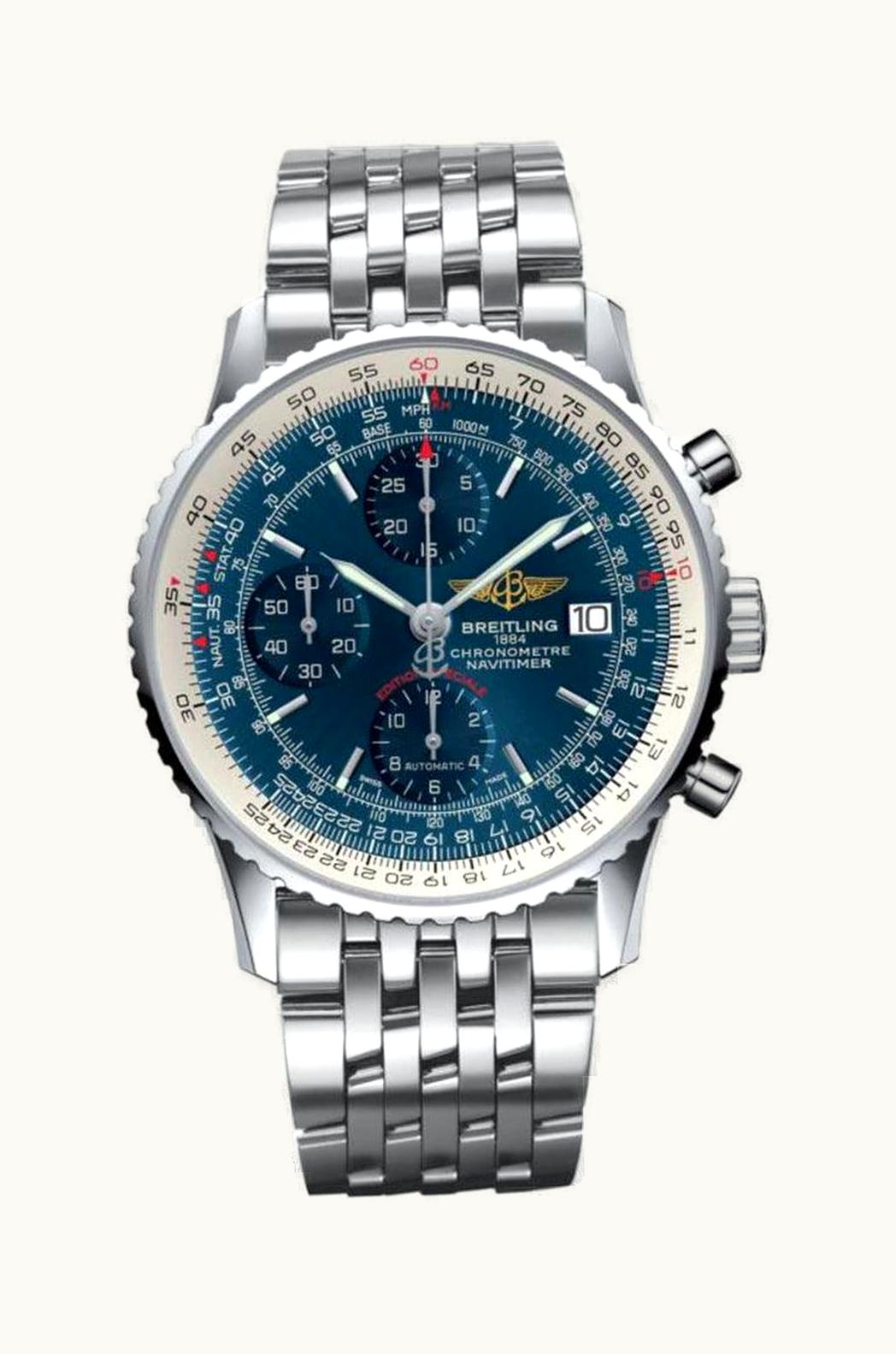 Breitling Navitimer Heritage Stainless Steel / Aurora Blue / Bracelet