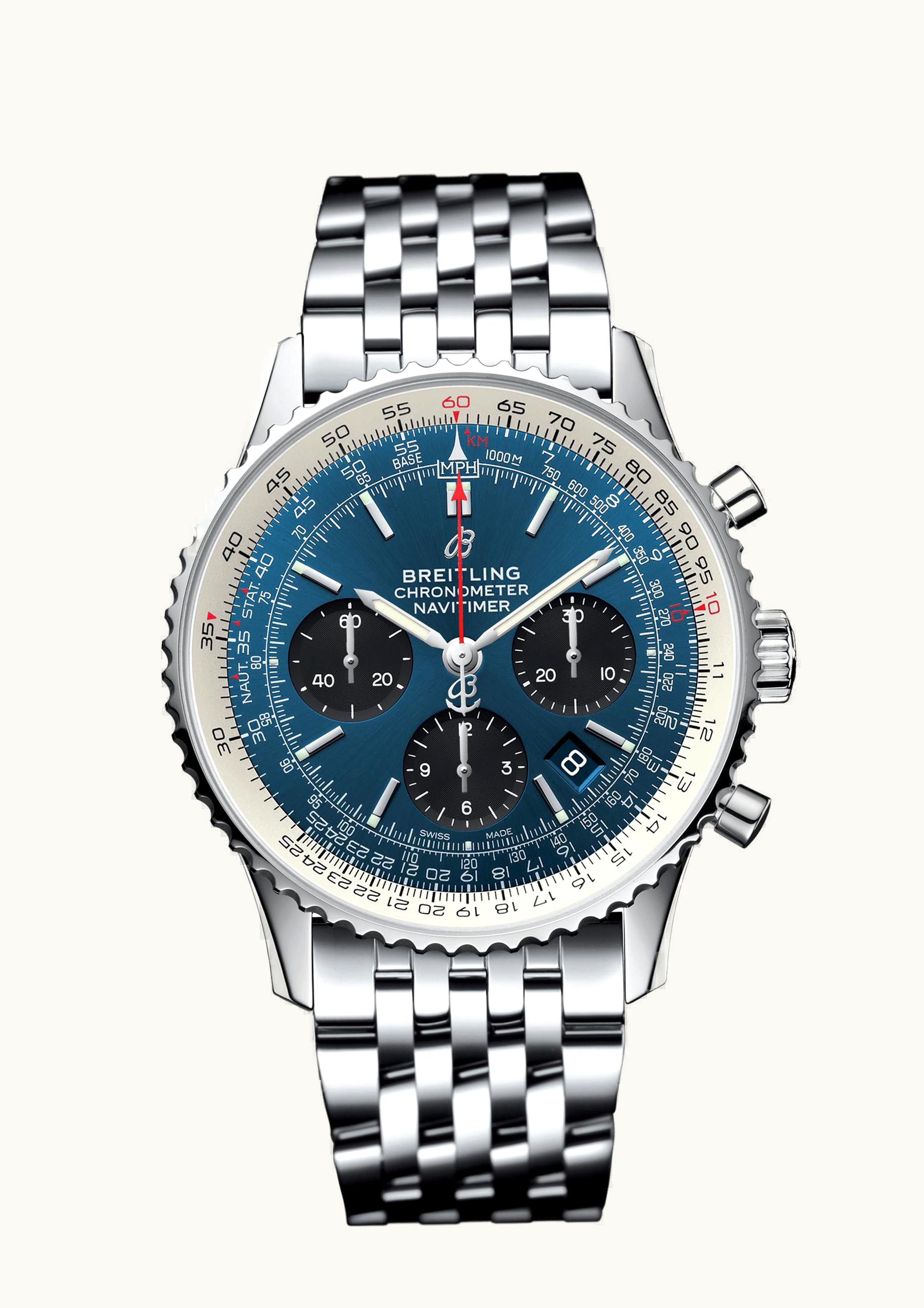 Breitling Navitimer 1 B01 Chronograph 43 Stainless Steel / Blue / Bracelet