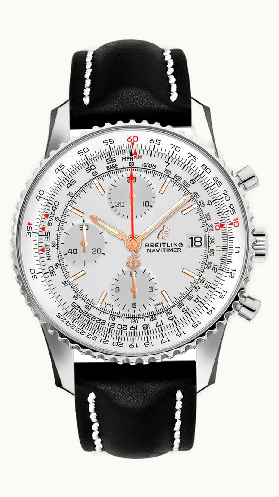 Breitling Navitimer 1 Chronograph 41 Stainless Steel / Silver / Calf / Pin