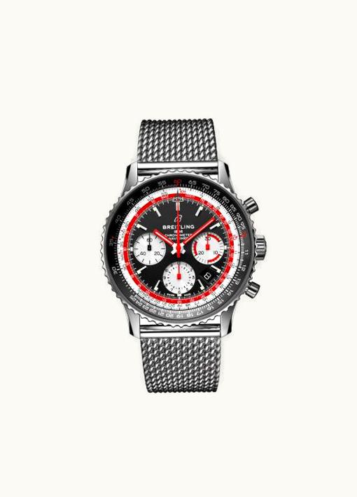 Breitling Navitimer 1 B01 Chronograph 43 Stainless Steel / Airline Editions SwissAir / Mesh