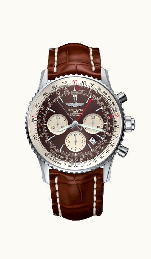 Breitling Navitimer Rattrapante Stainless Steel / Panamerican Bronze / Croco / Pin