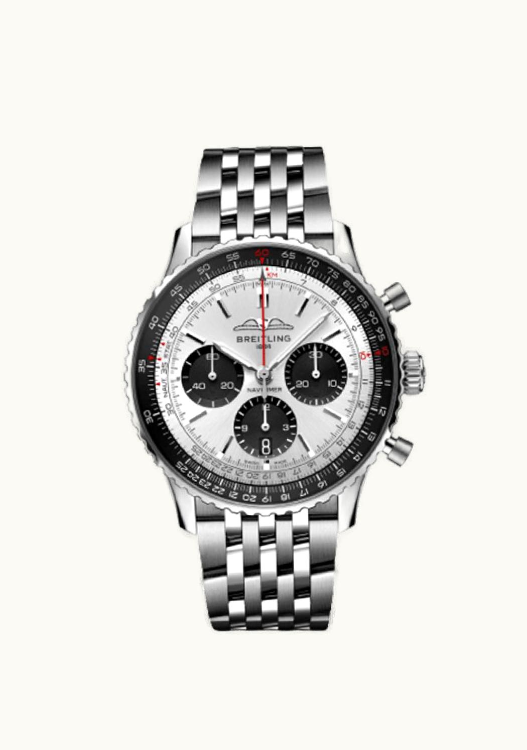 Breitling Navitimer 1 Chronograph 41 Stainless Steel / Black / Calf / Folding