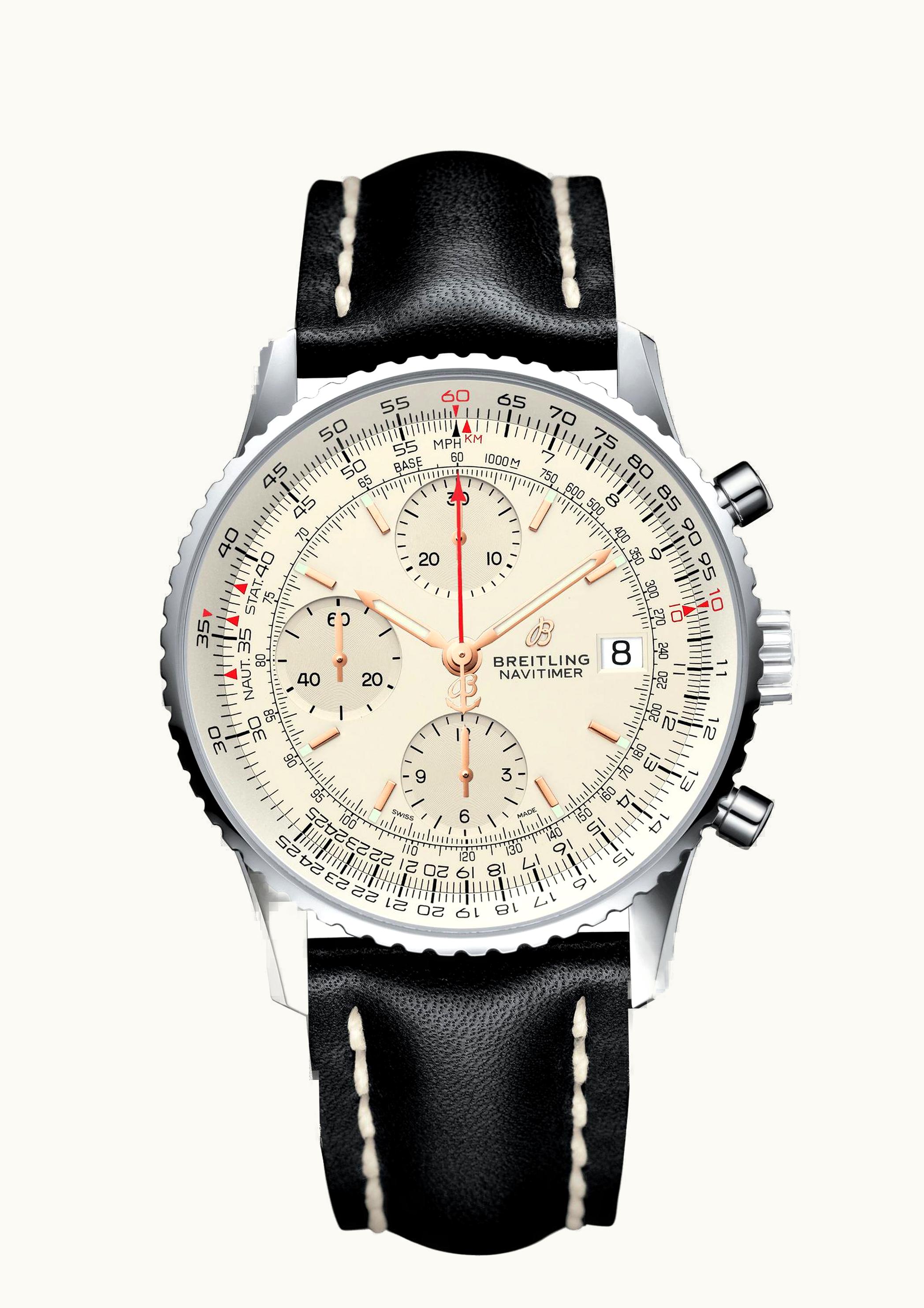 Breitling Navitimer 1 Chronograph 41 Stainless Steel / Silver / Calf / Folding