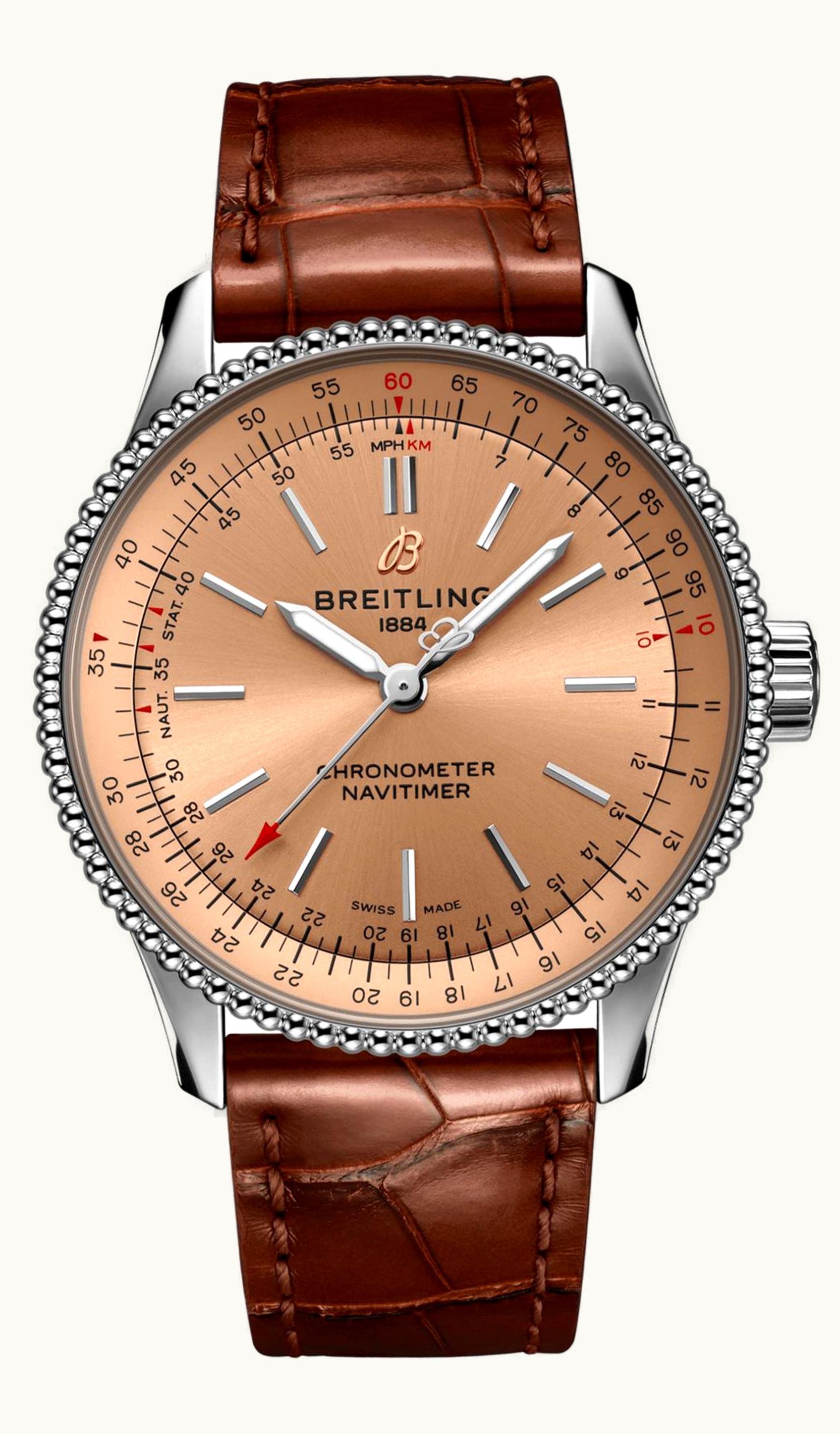Breitling Navitimer 1 35 Automatic Stainless Steel / Copper / Croco / Pin