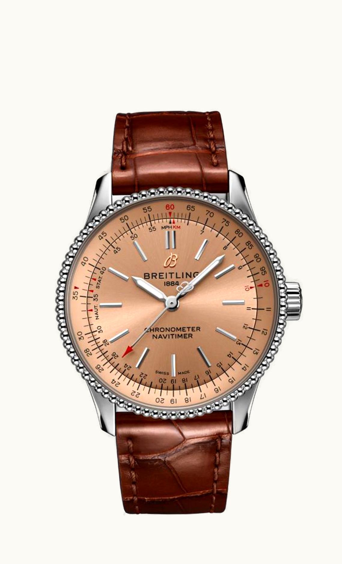 Breitling Navitimer 1 35 Automatic Stainless Steel / Copper / Croco / Folding