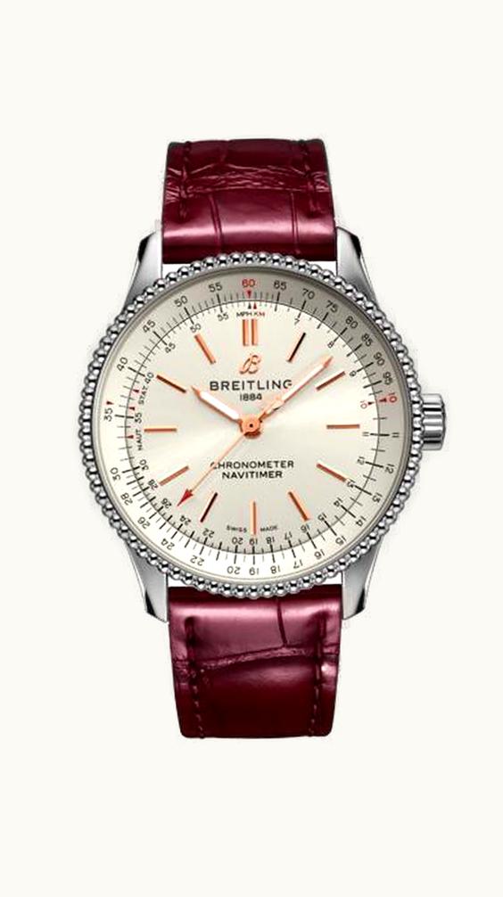 Breitling Navitimer 1 35 Automatic Red Gold / MOP / Croco / Folding