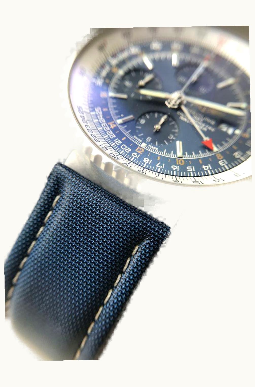 Breitling Navitimer Rattrapante Stainless Steel / Silver / Alligator / Pin