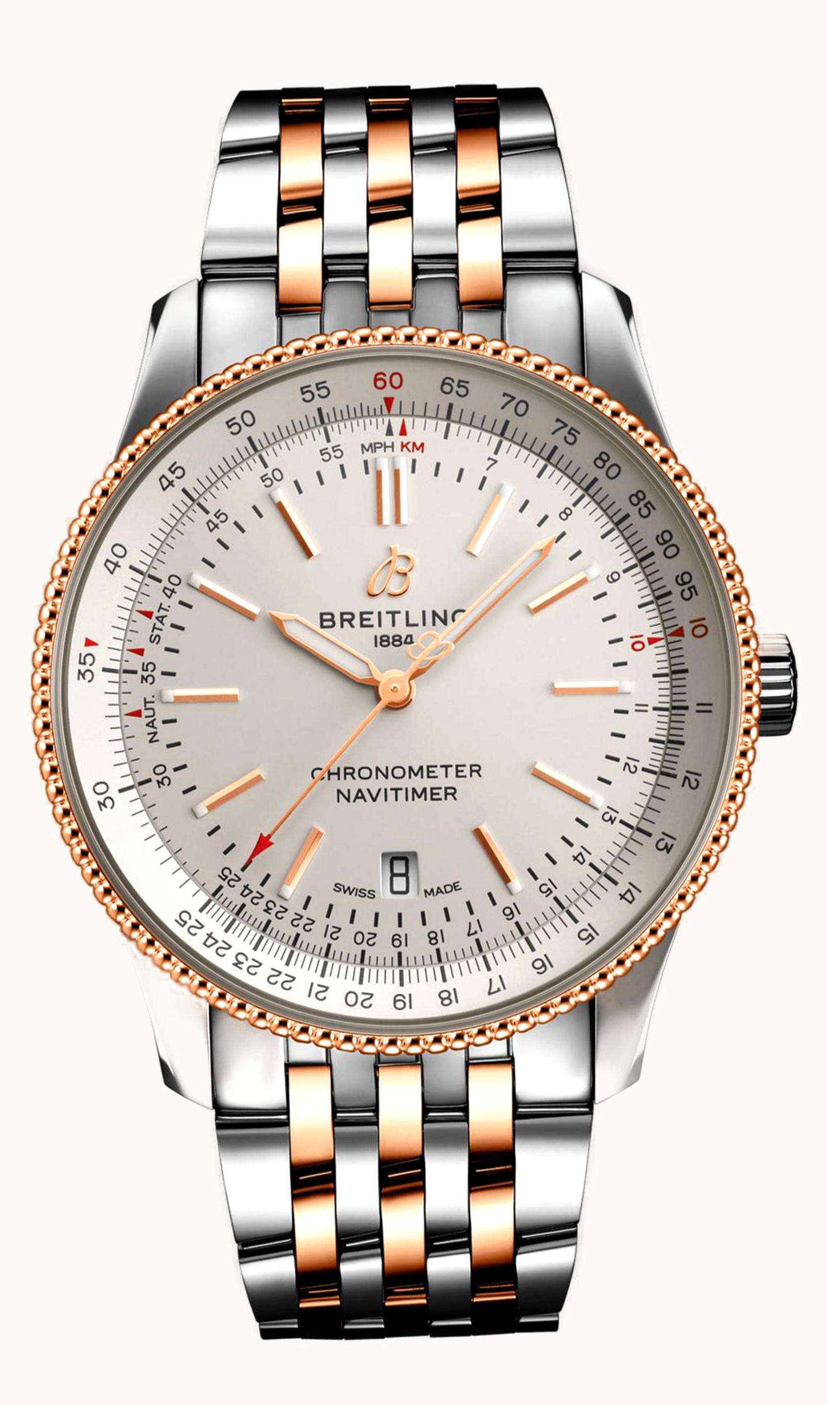 Breitling Navitimer Automatic 41 Automatic Stainless Steel / Rose Gold / Silver / Bracelet