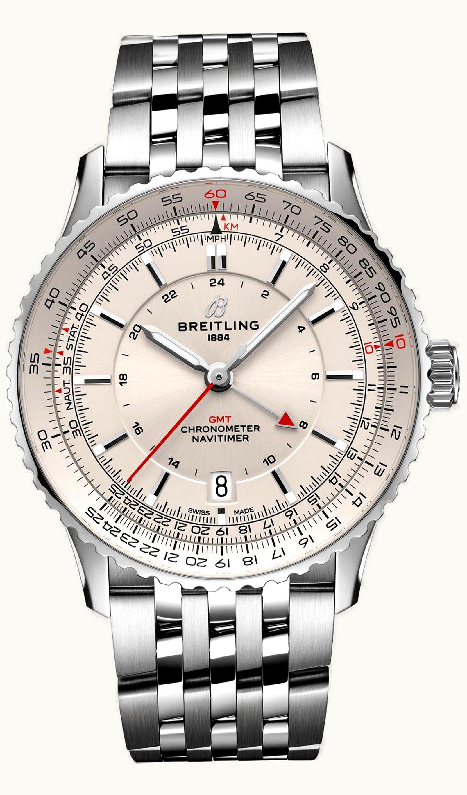 Breitling Navitimer 1 35 Automatic Stainless Steel / Silver / Croco / Folding