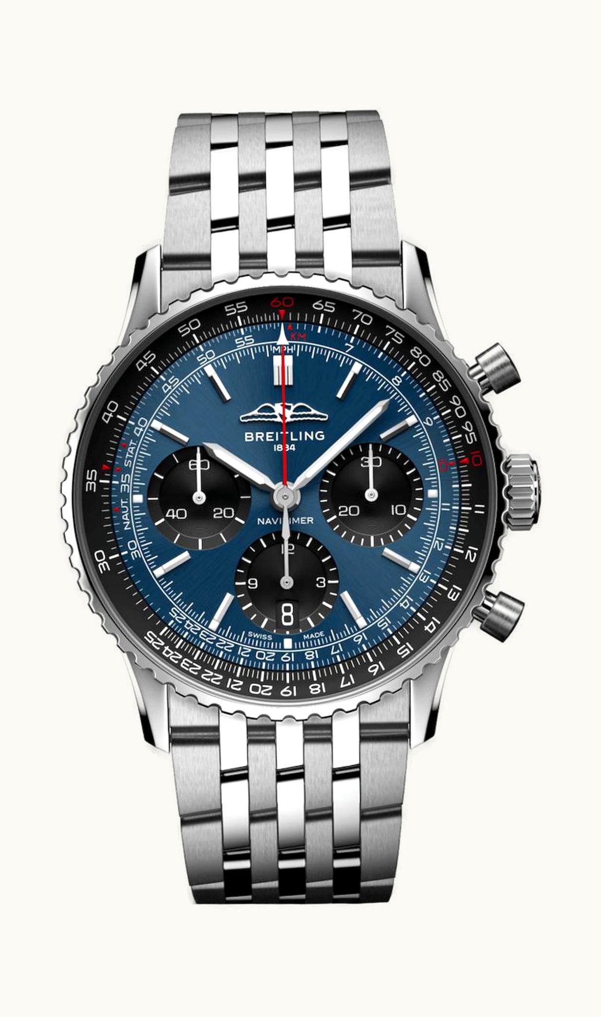 Breitling Navitimer B01 Chronograph 41 Stainless Steel / Blue / Bracelet
