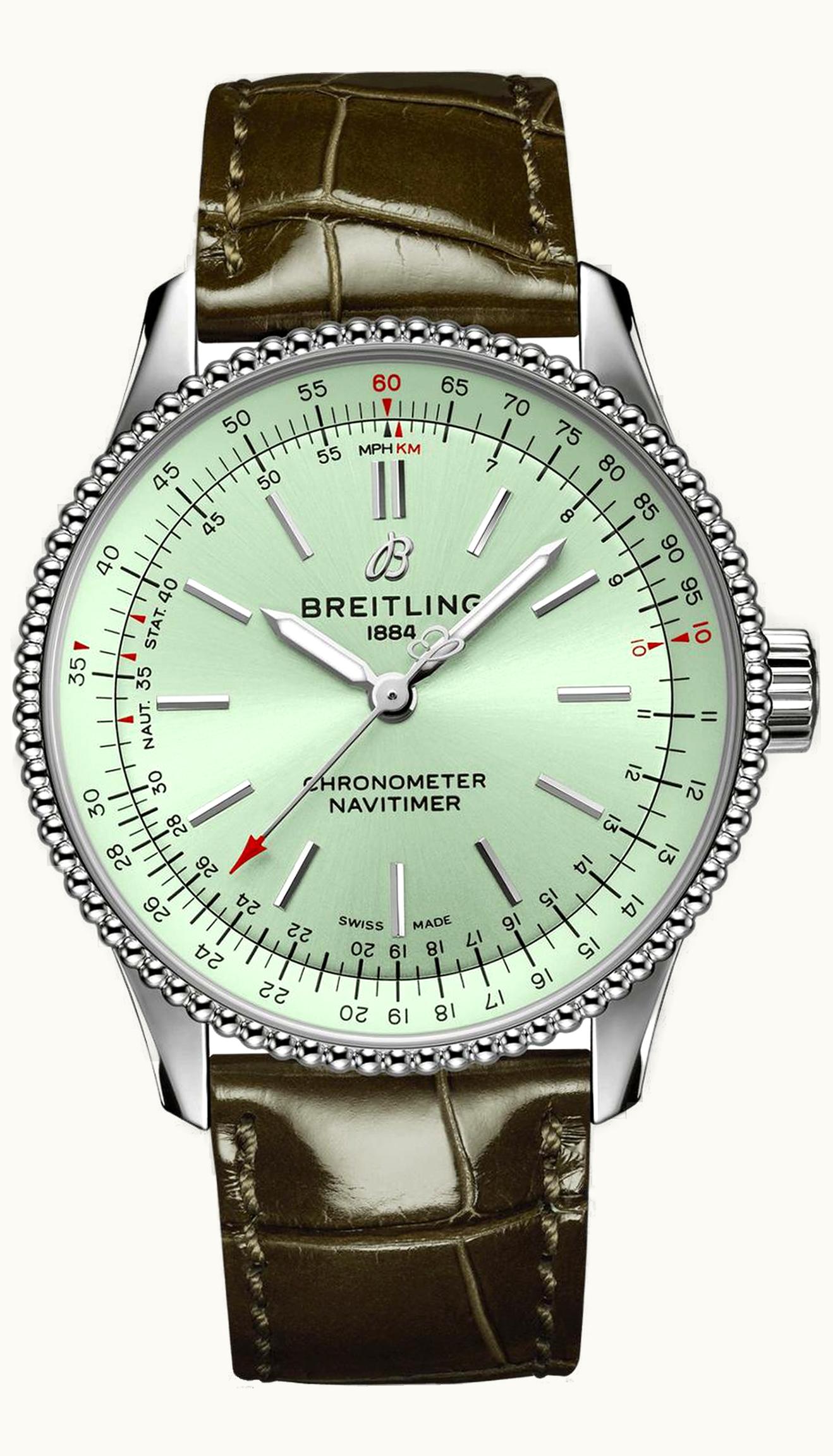 Breitling Navitimer 1 35 Automatic Stainless Steel / Mint Green / Bracelet