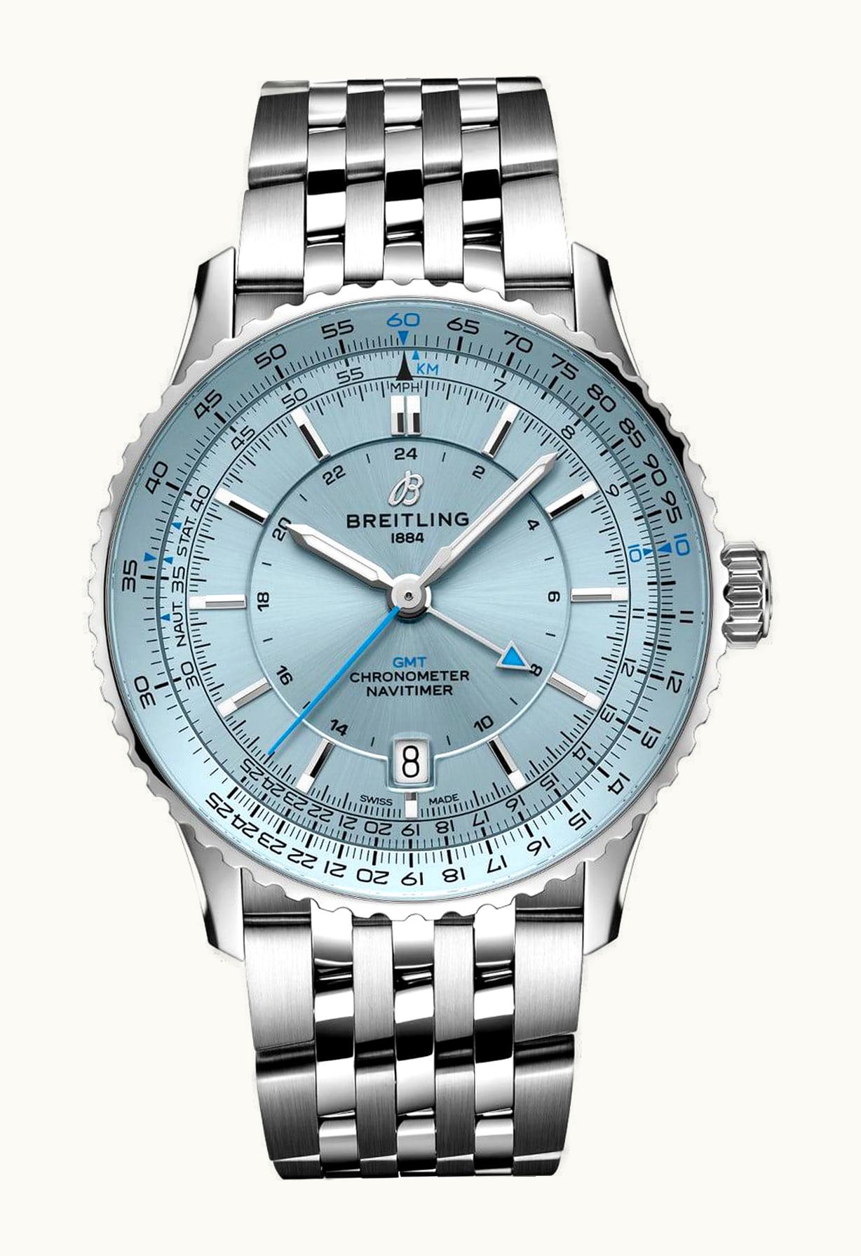 Breitling Navitimer GMT 41 Automatic Stainless Steel / Ice Blue / Bracelet