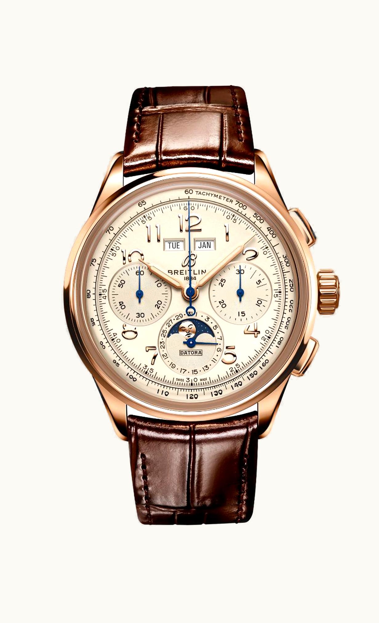 Breitling Premier Heritage B25 Datora 42 Red Gold / Silver