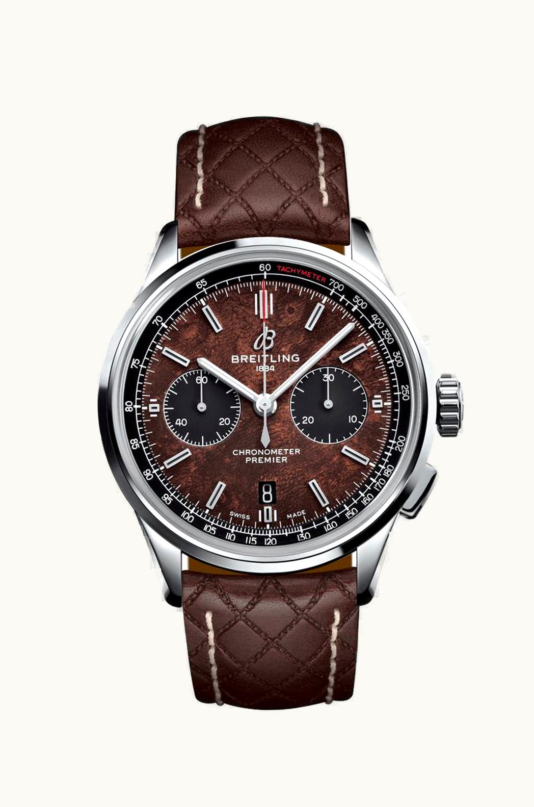 Breitling Premier B01 Chronograph 42 Bentley Centenary Stainless Steel / Wood / Calf / Folding