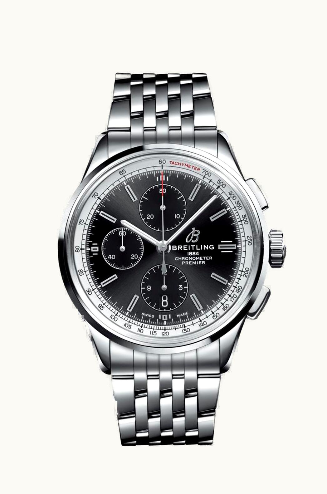 Breitling Premier Chronograph 42 Stainless Steel / Black / Bracelet
