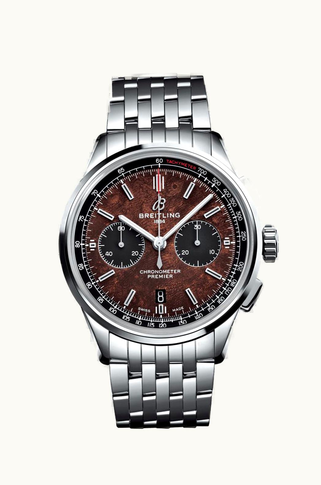 Breitling Premier B01 Chronograph 42 Bentley Centenary Stainless Steel / Wood / Calf / Bracelet