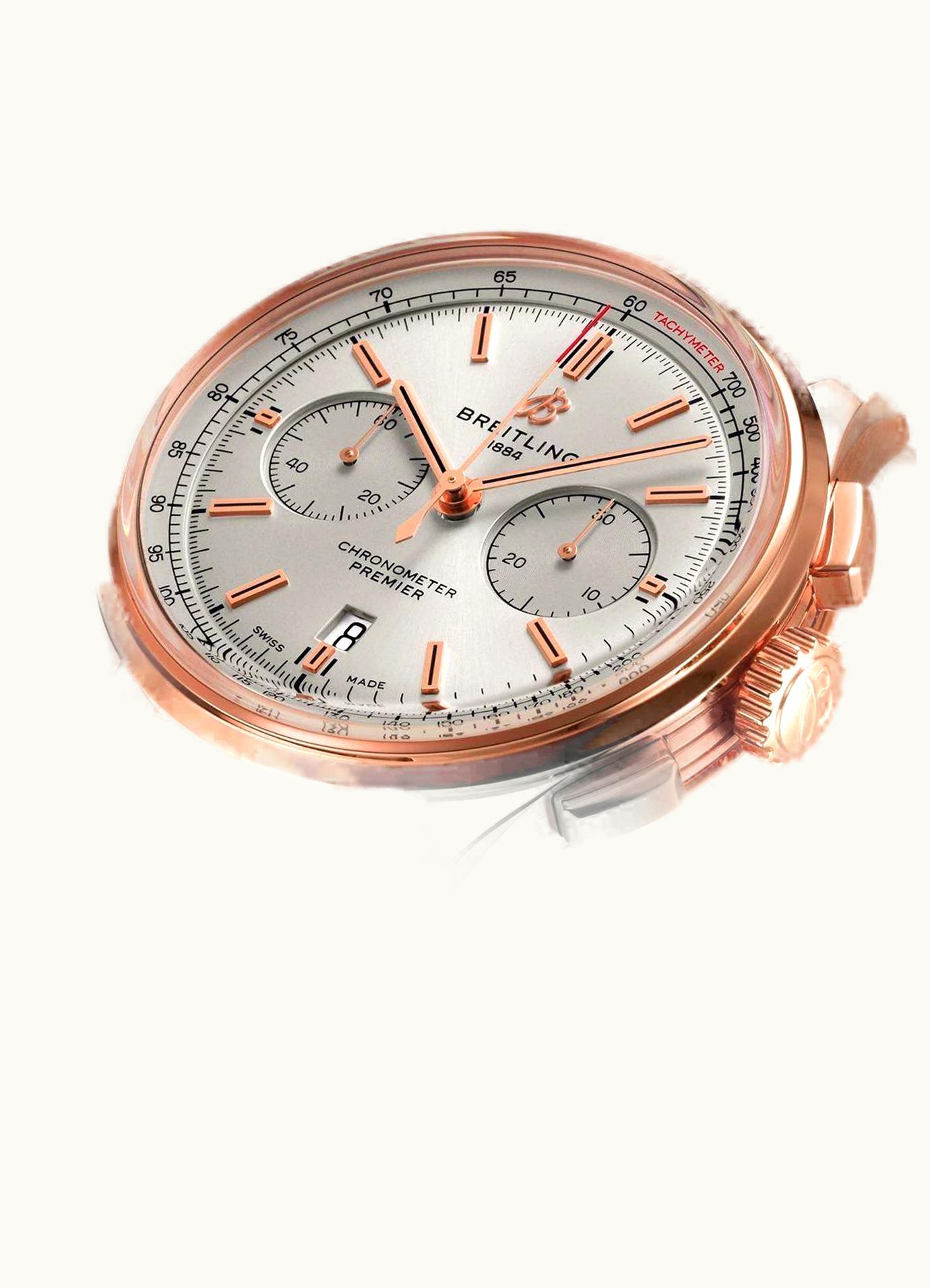 Breitling Premier B01 Chronograph 42 Red Gold / Grey / Nubuck / Wheels & Waves