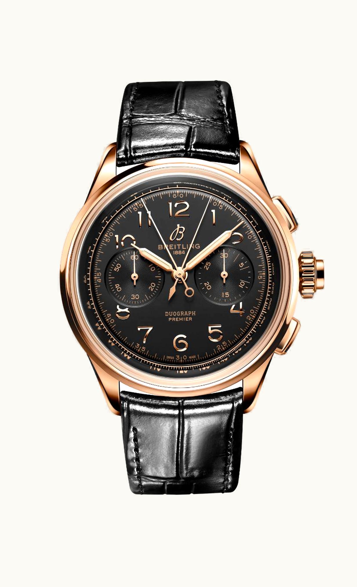 Breitling Premier Heritage B15 Duograph 42 Red Gold / Black