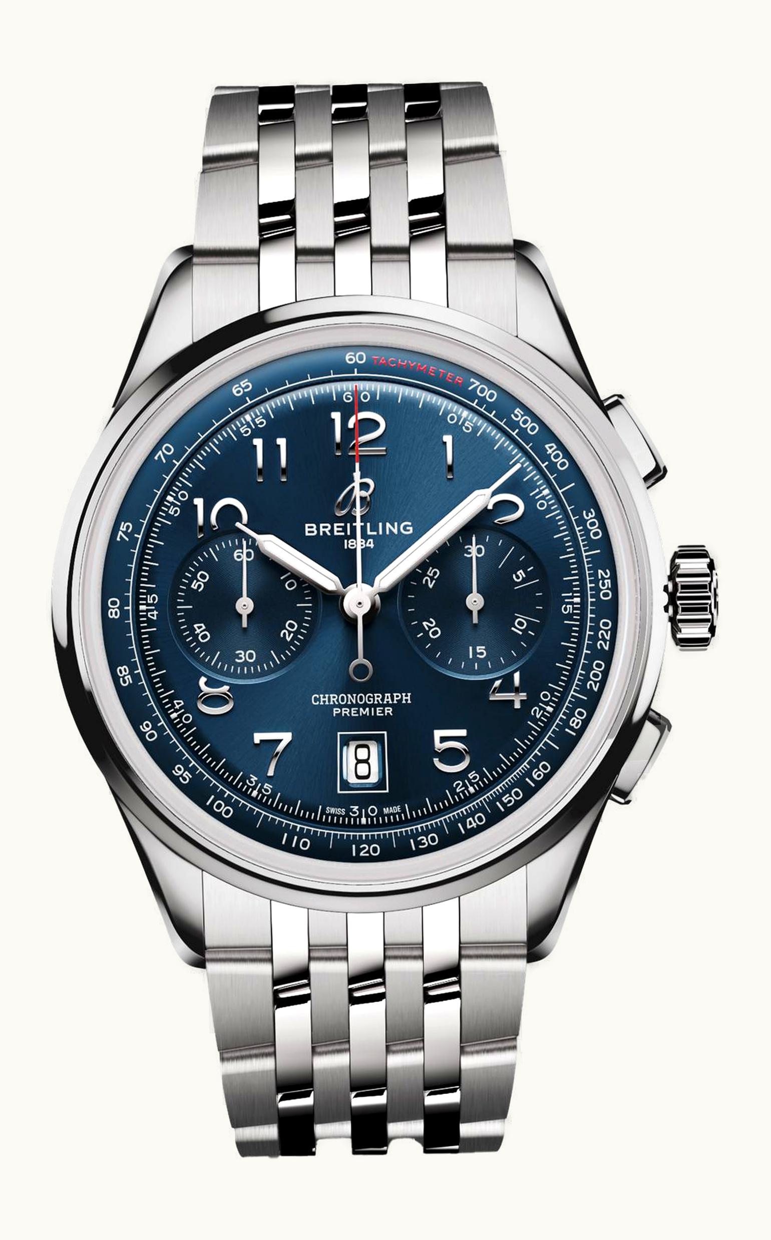 Breitling Premier B01 Chronograph 42 Stainless Steel / Blue / Bracelet