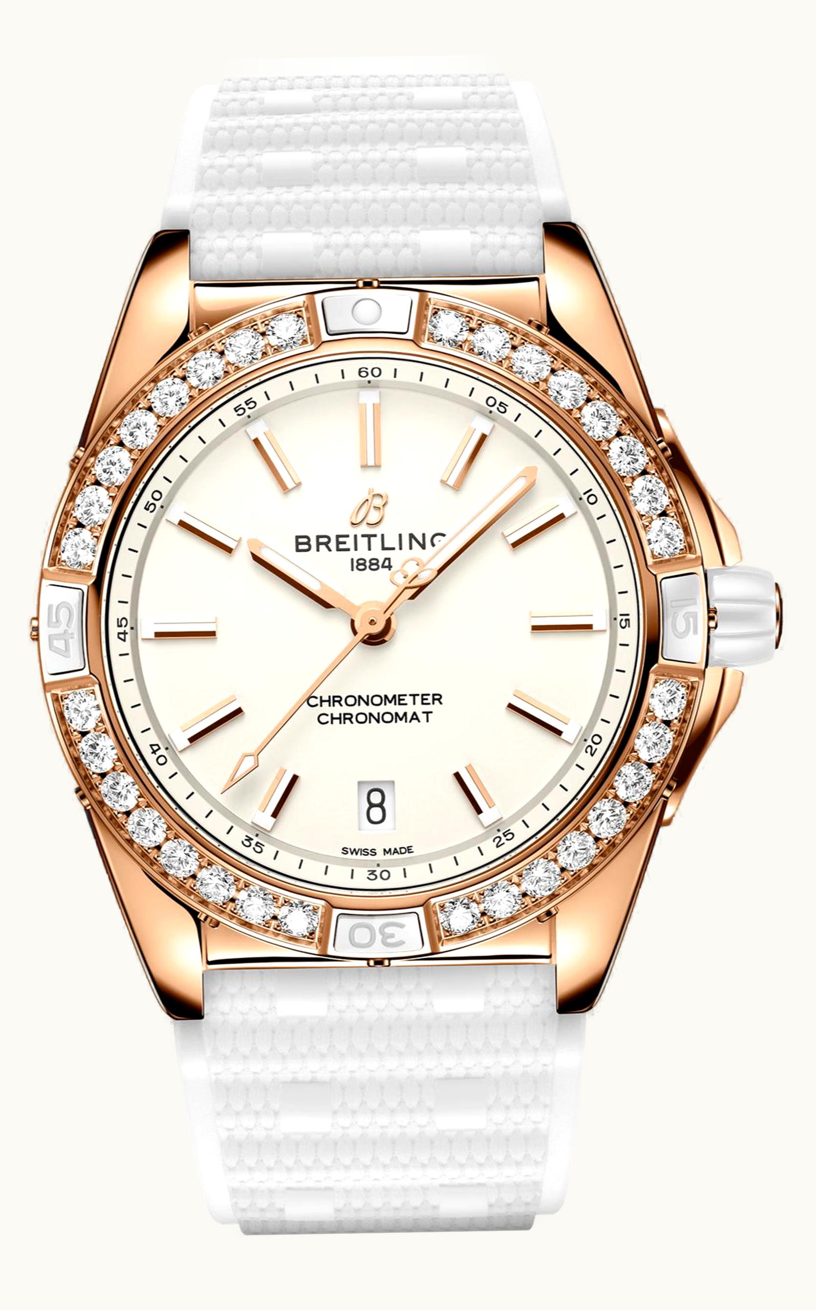 Breitling Super Chronomat 38 Origins Red Gold / White / Rubber Rouleaux
