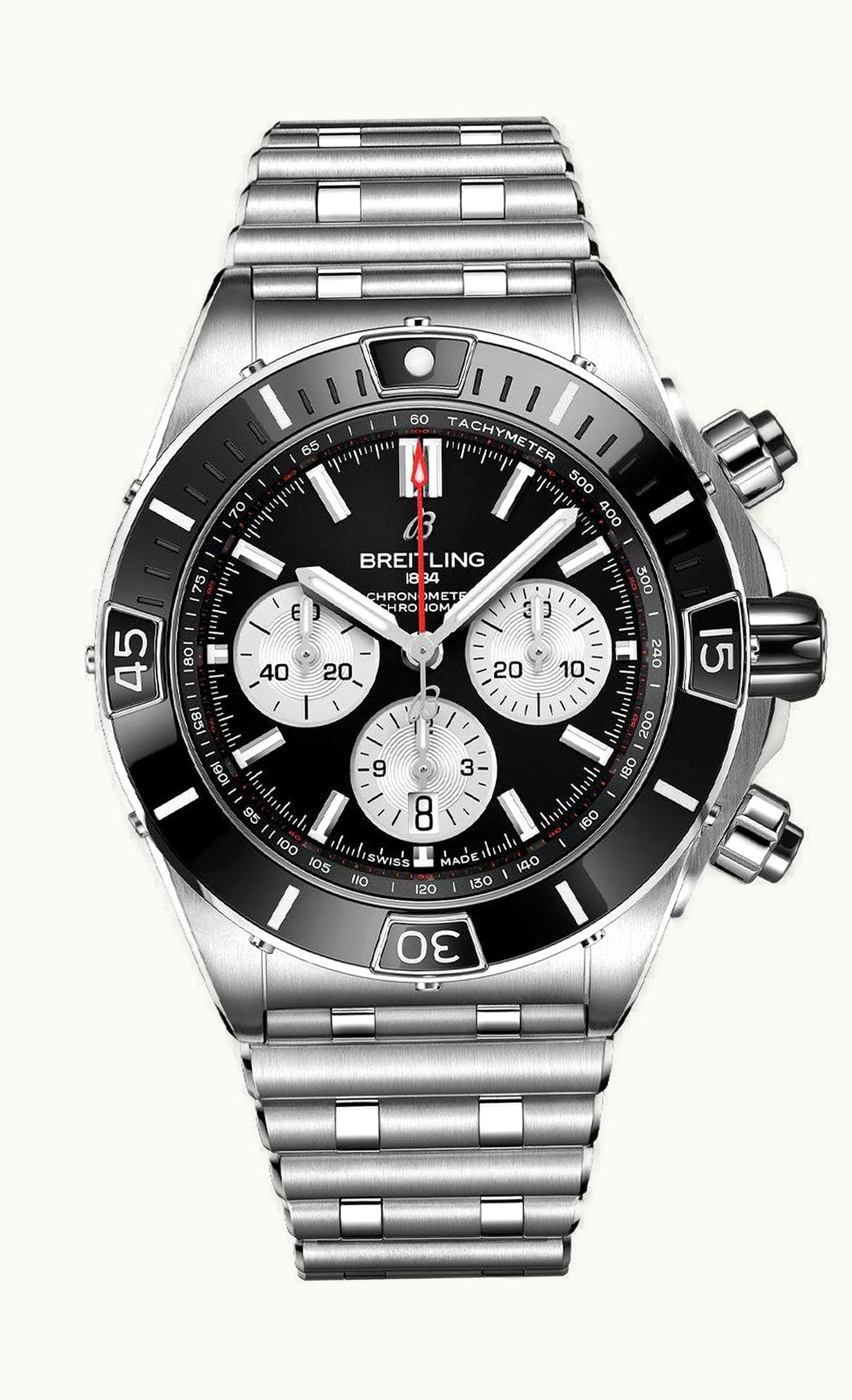 Breitling Super Chronomat B01 44 Stainless Steel / Black / Rouleaux