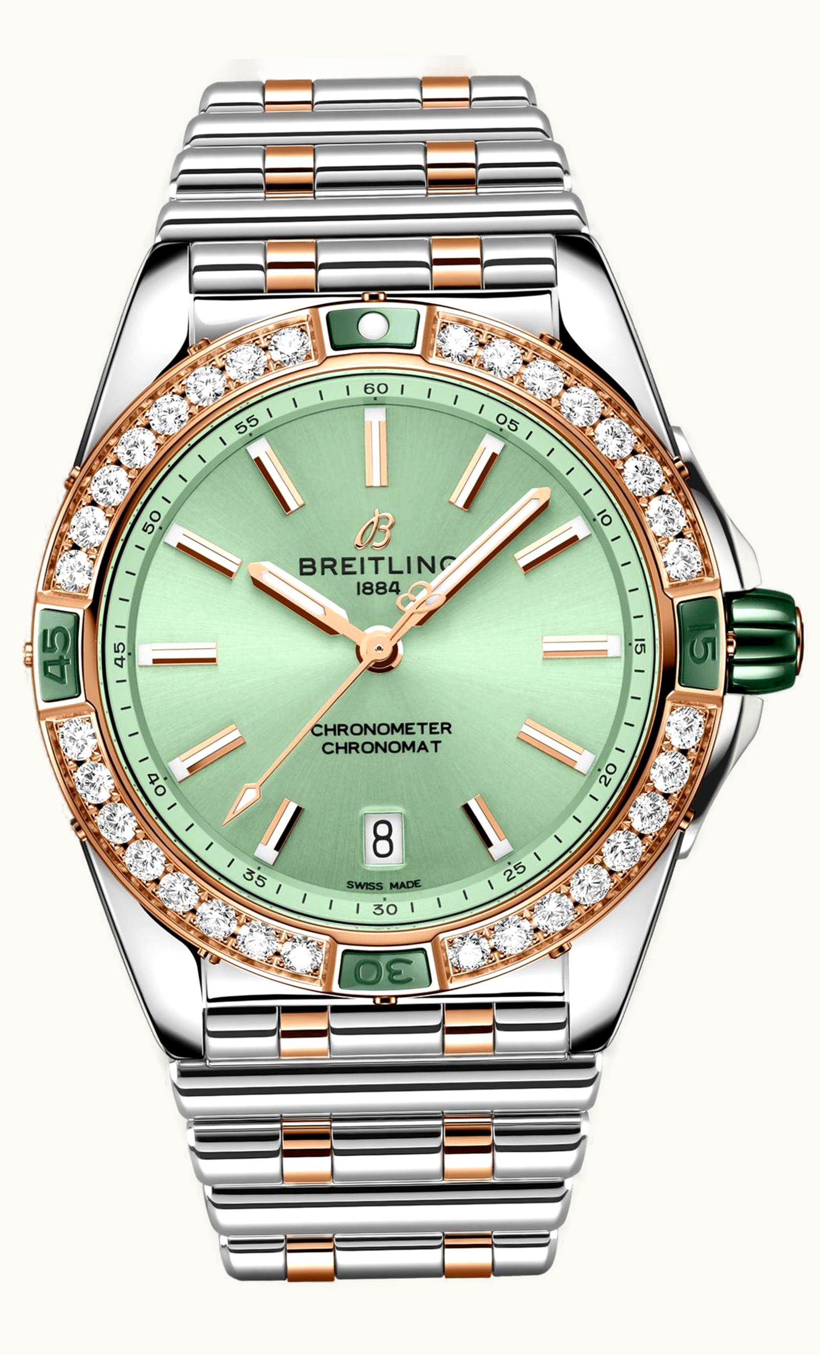 Breitling Super Chronomat 38 Stainless Steel - Red Gold / Pink / Rouleaux