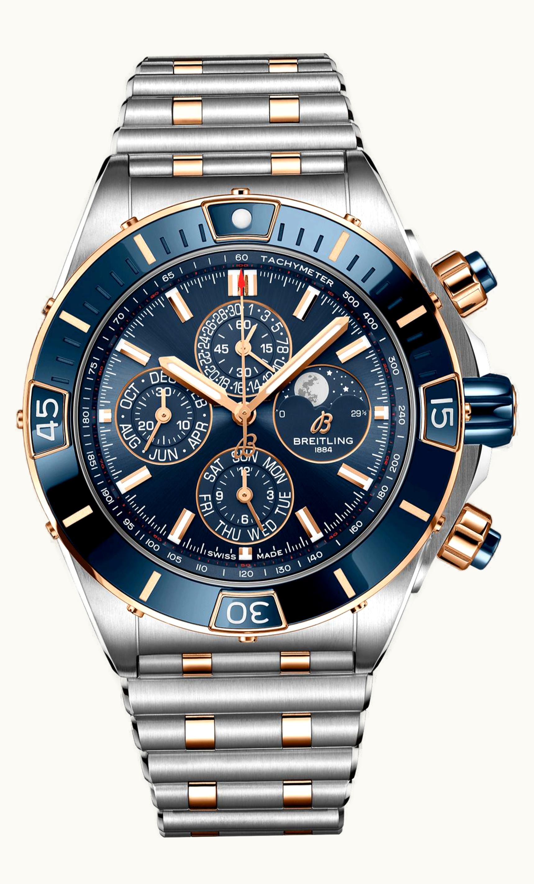 Breitling Super Chronomat 1461 Days 44 Stainless Steel / Red Gold / Blue / Rouleaux