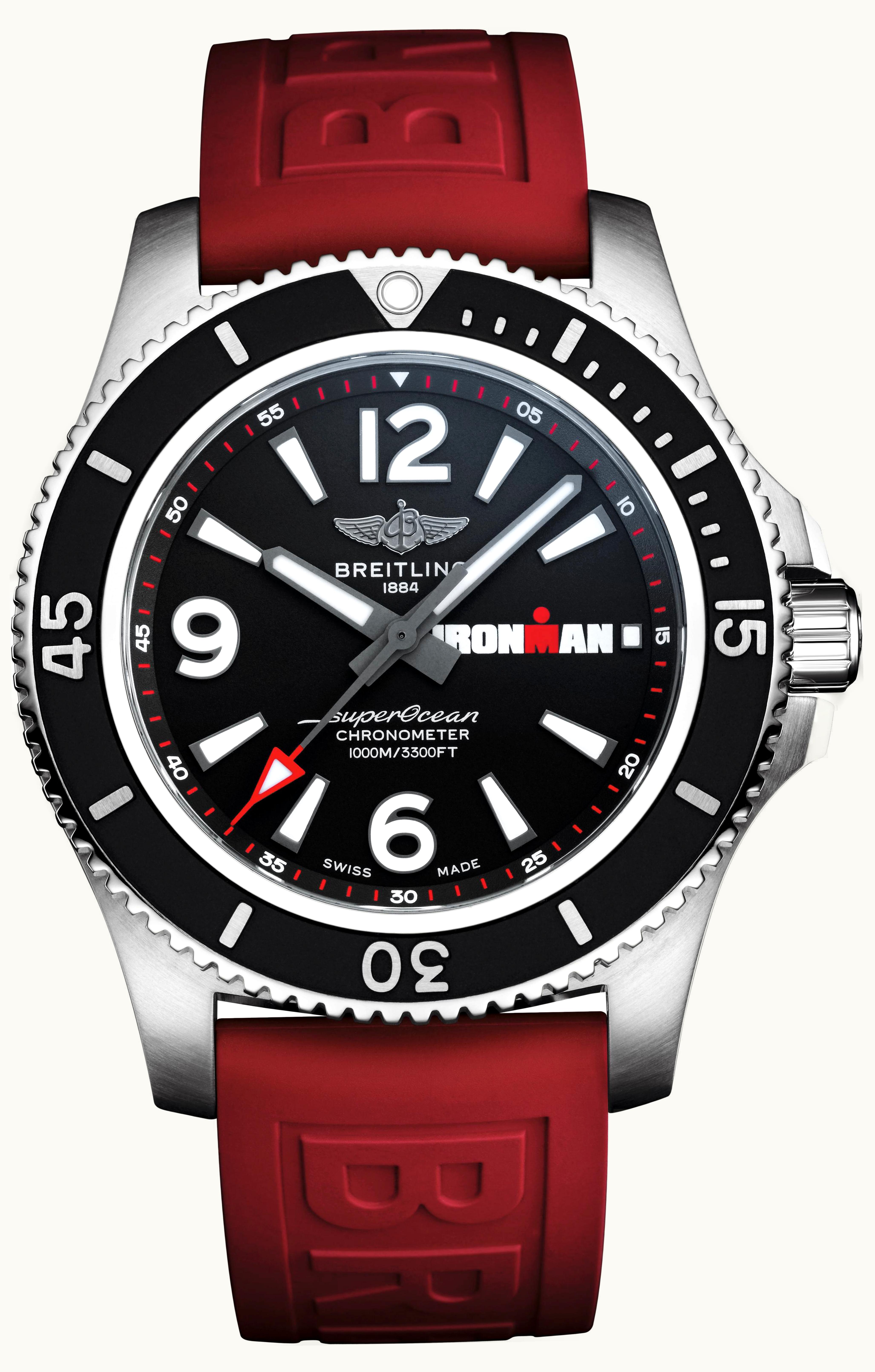 Breitling Superocean 44 Stainless Steel / Black / Rubber / Pin / IRONMAN