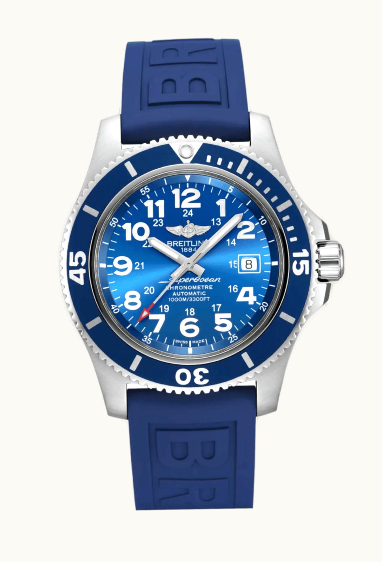 Breitling Superocean II 44 Stainless Steel / Blue / Mariner Blue / Rubber