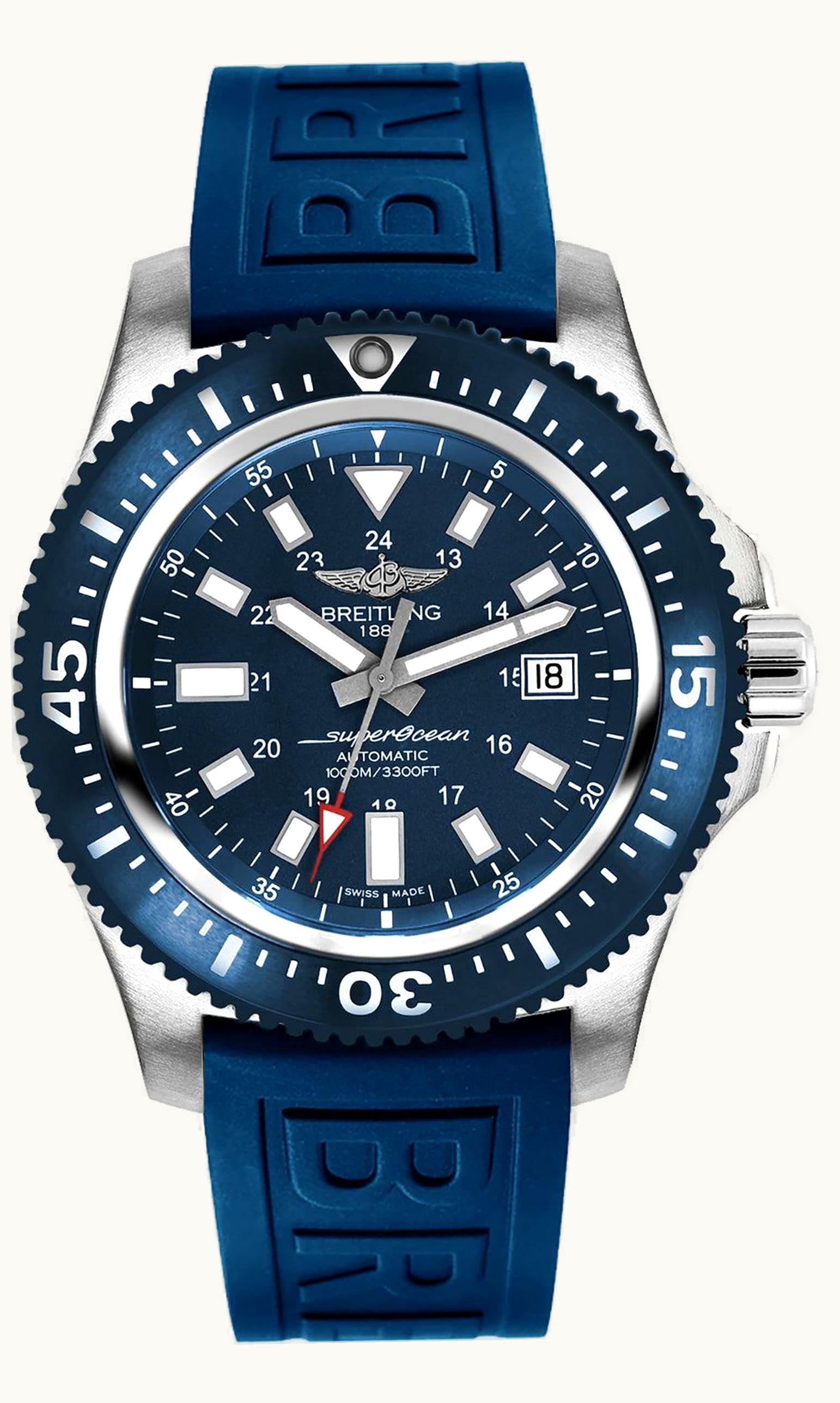Breitling Superocean 44 Special Stainless Steel / Marine Blue / Rubber