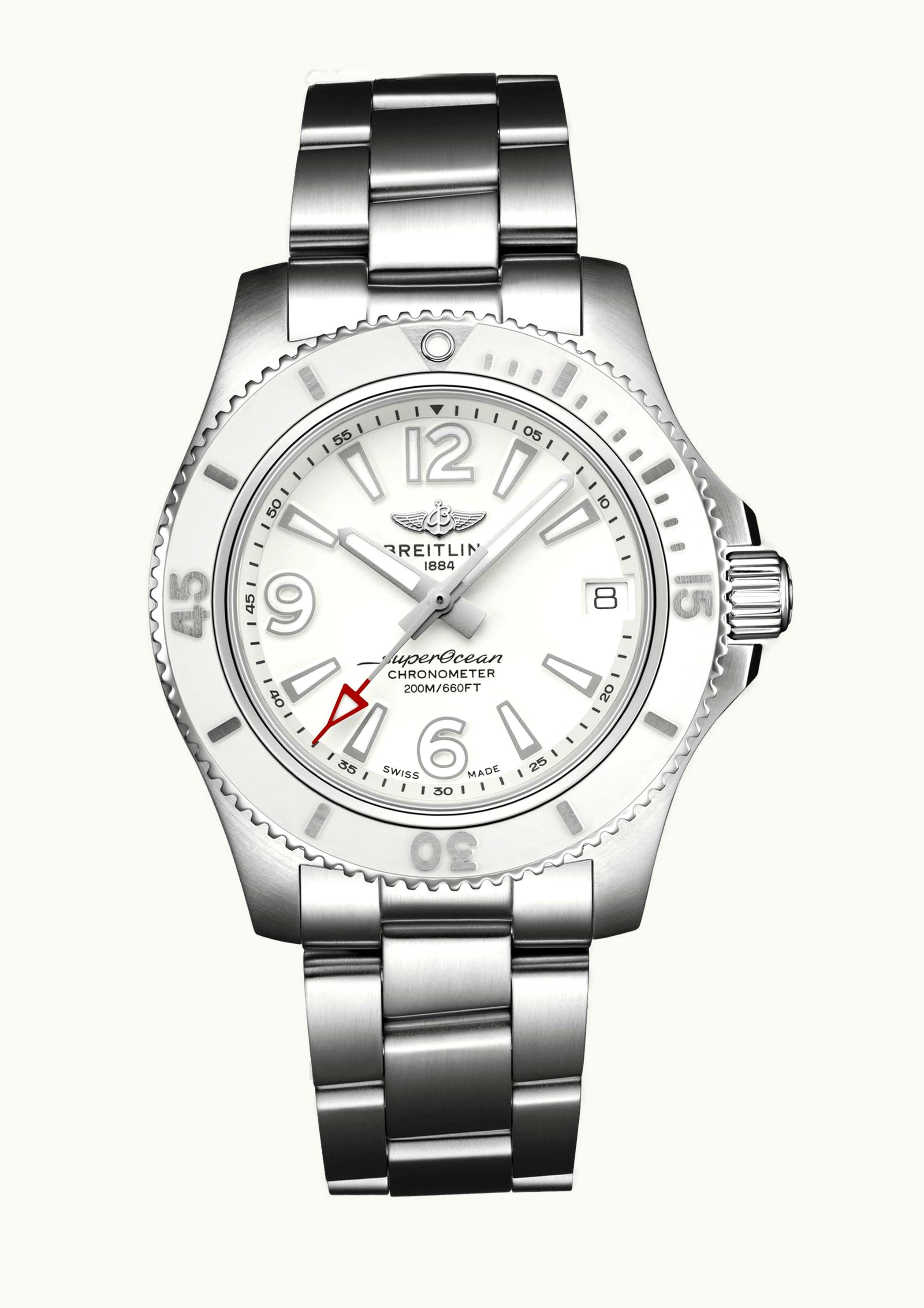 Breitling Superocean 36 Stainless Steel / White / Bracelet