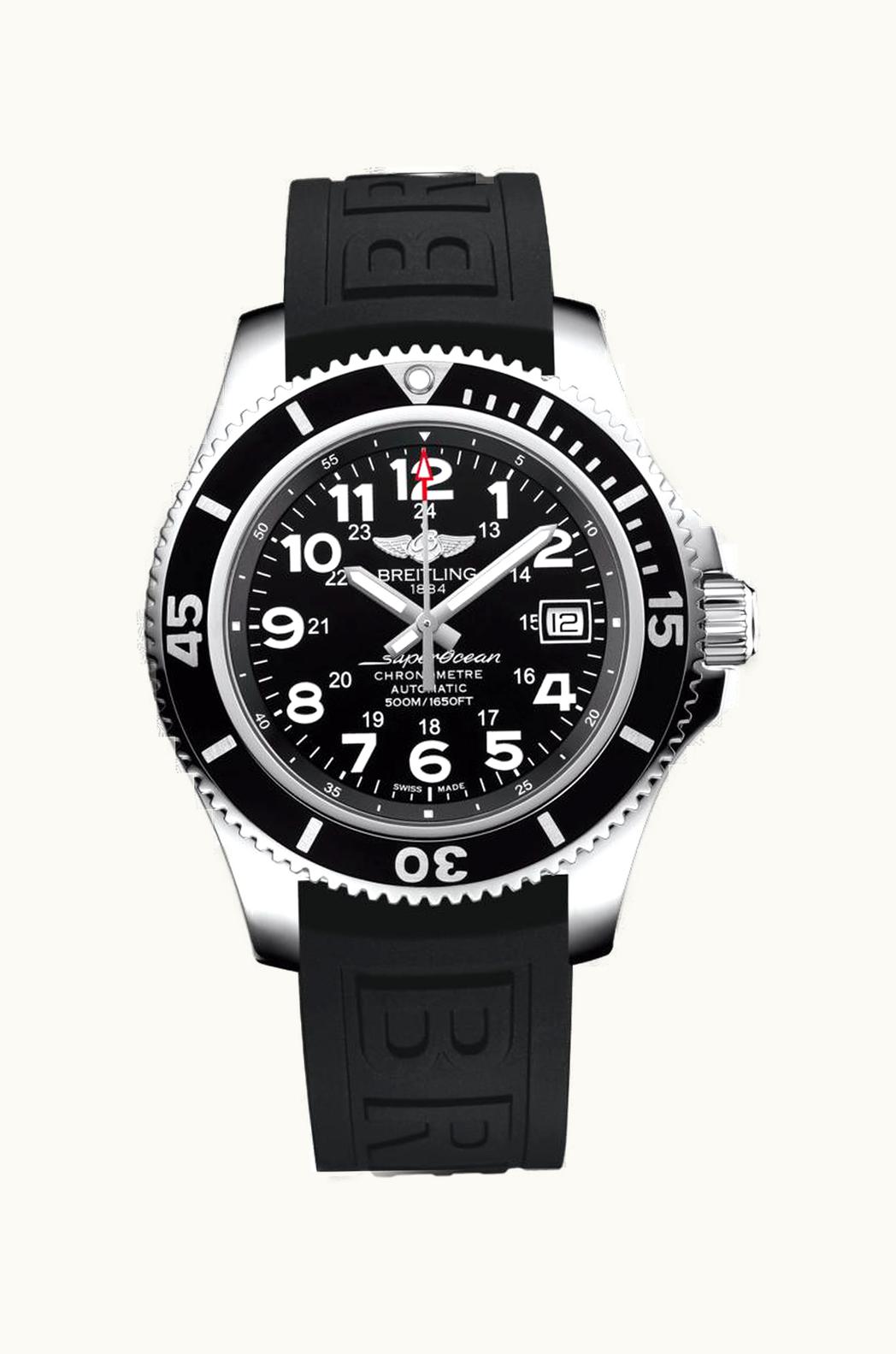 Breitling Superocean II 42 Stainless Steel / Volcano Black / Rubber / Folding