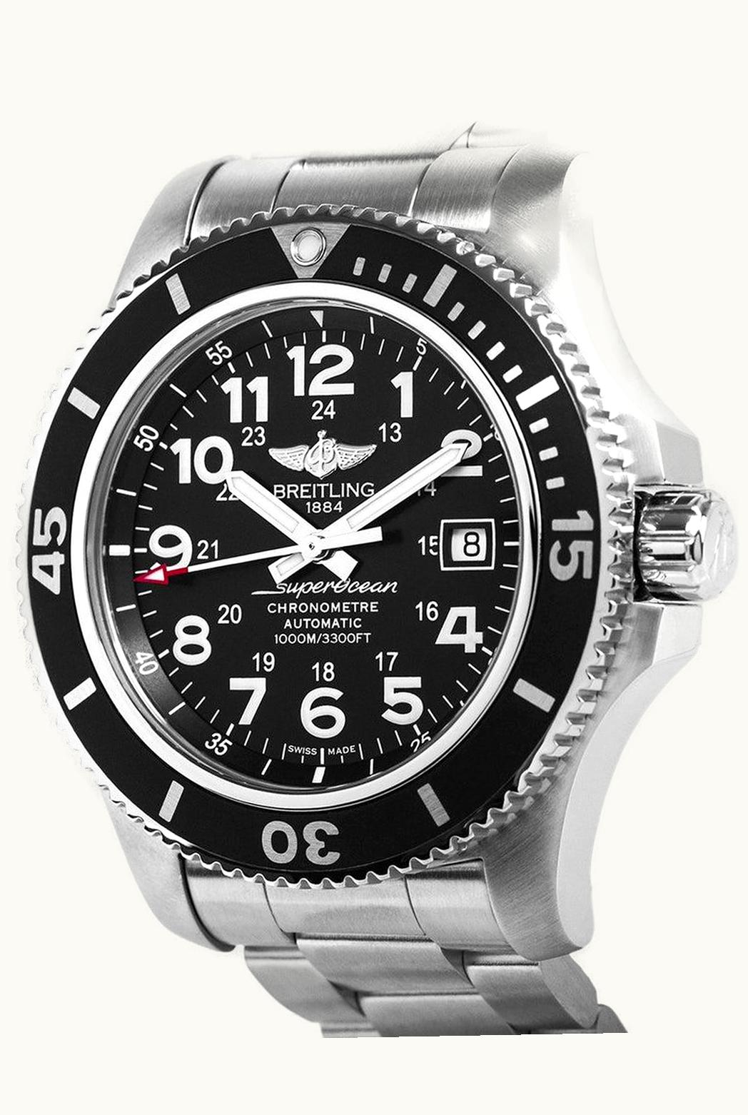 Breitling Superocean II 44 Stainless Steel / Black / Volcano Black / Rubber / Folding