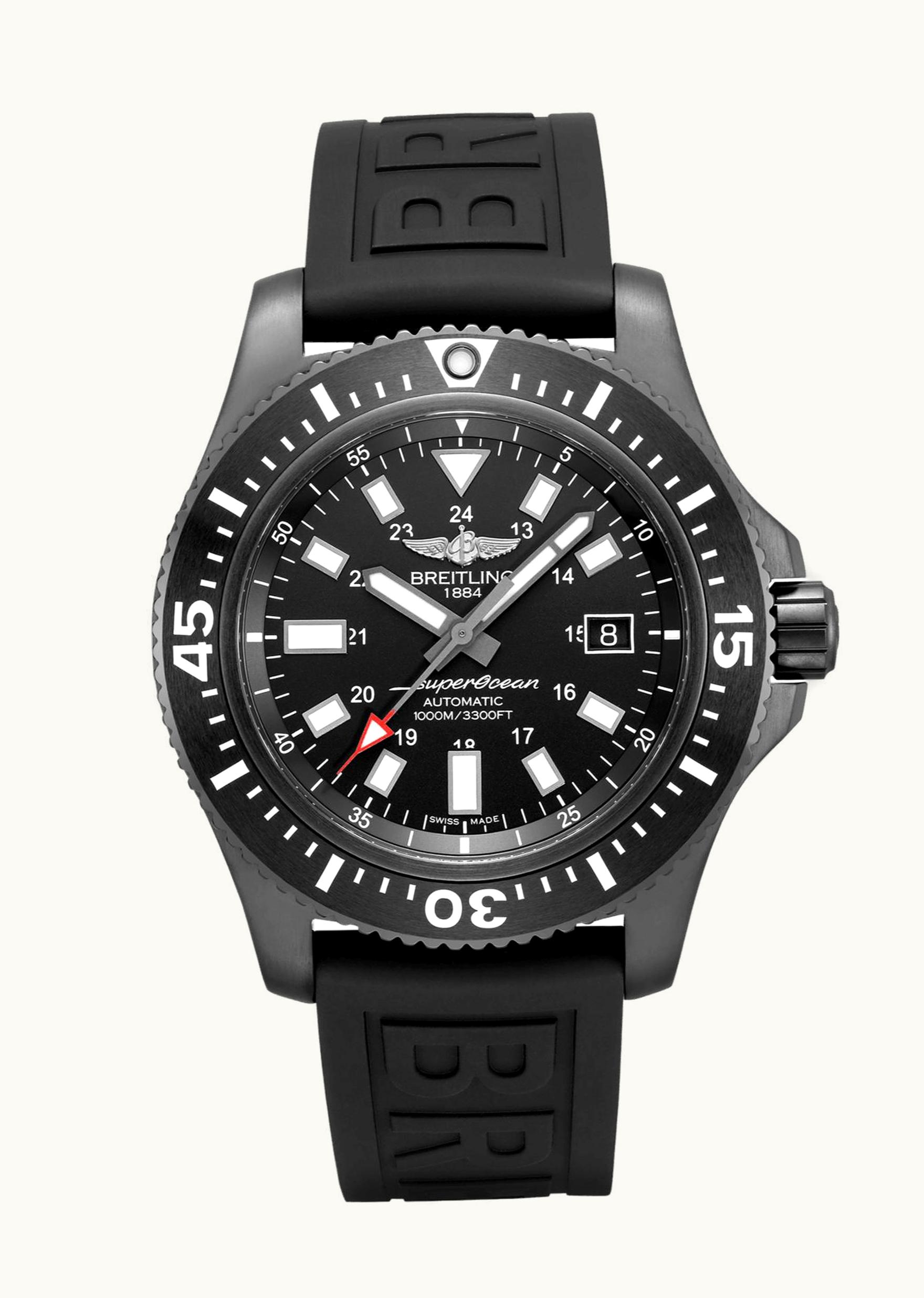 Breitling Superocean 44 Special Blacksteel / Black / Rubber / Folding