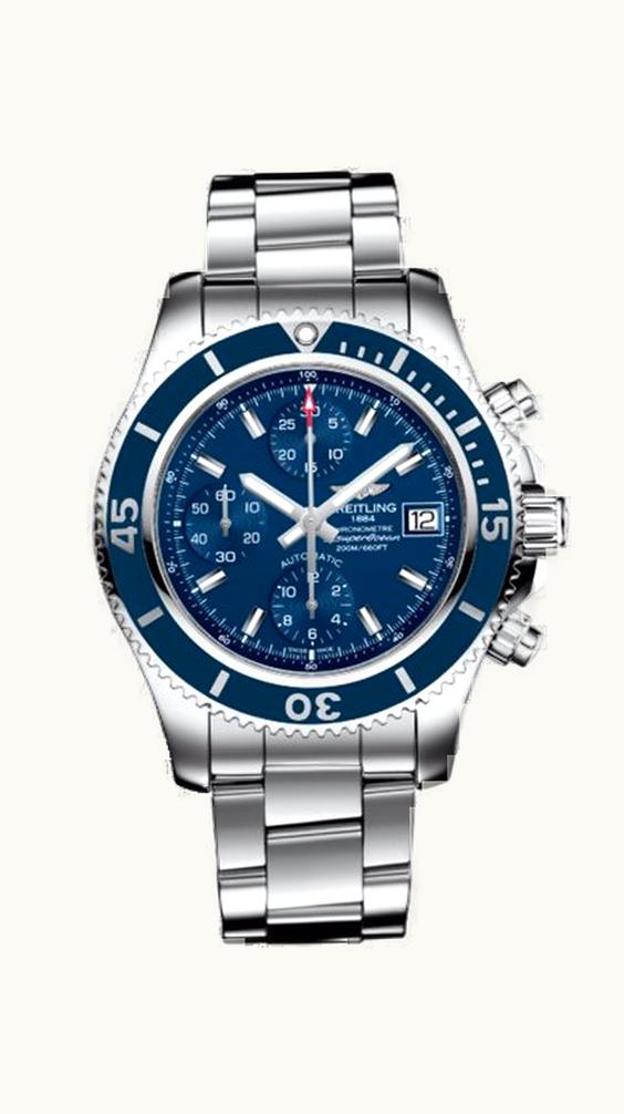 Breitling Superocean Chronograph 42 Stainless Steel / Blue / Rubber / Pin
