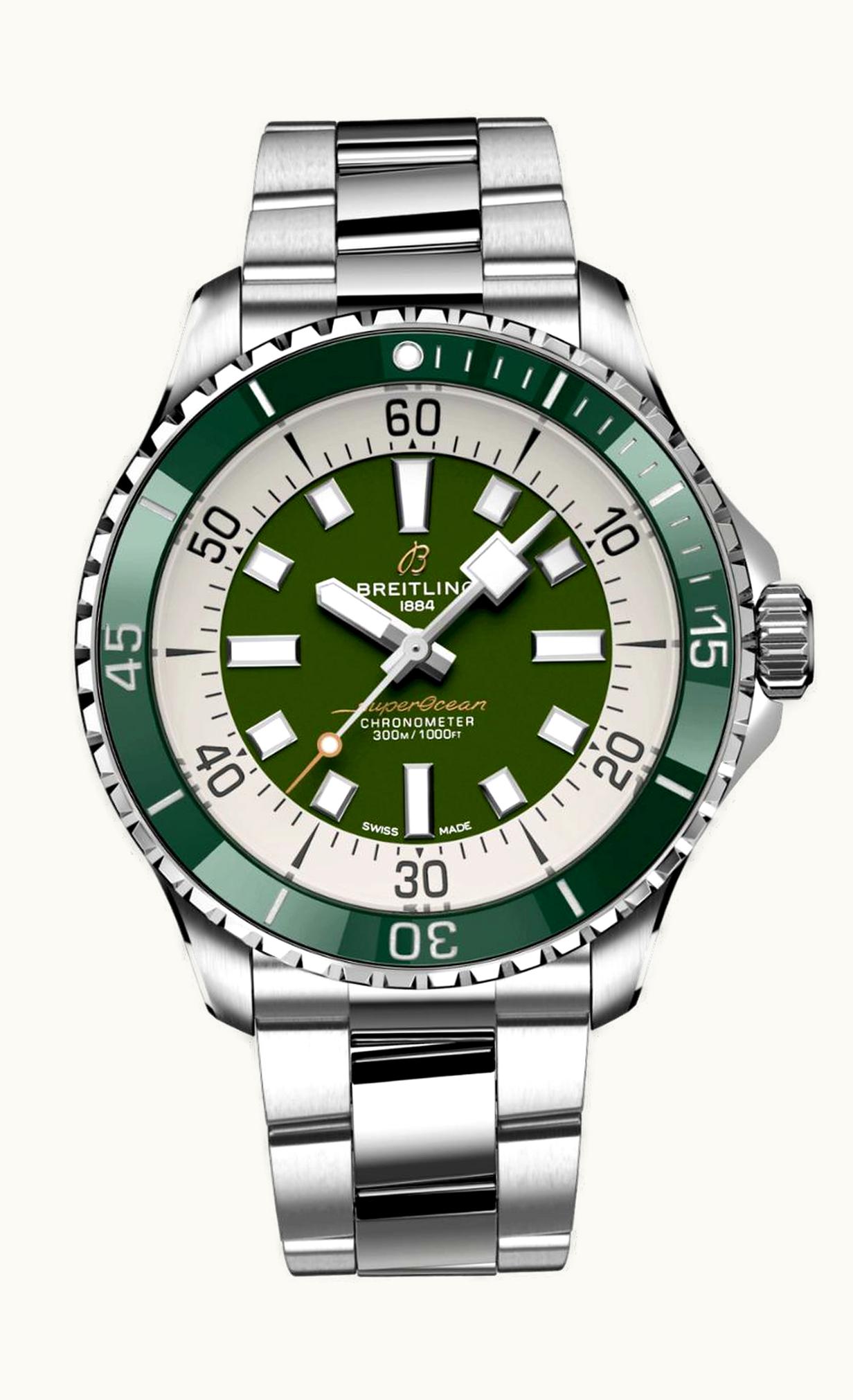 Breitling SuperOcean Automatic 44 Stainless Steel / Green / Bracelet