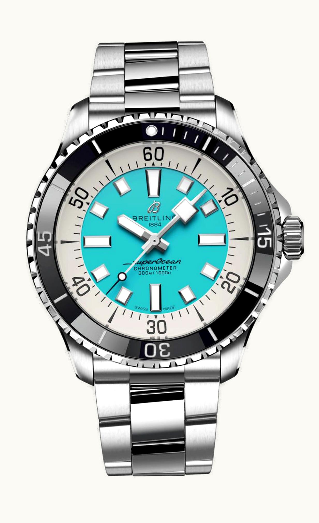 Breitling SuperOcean Automatic 44 Stainless Steel / Turquoise / Bracelet