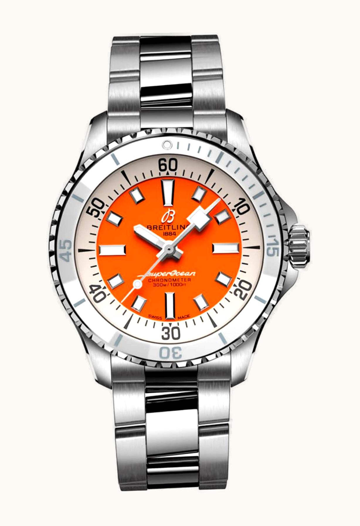 Breitling SuperOcean Automatic 36 Stainless Steel / Orange / Bracelet