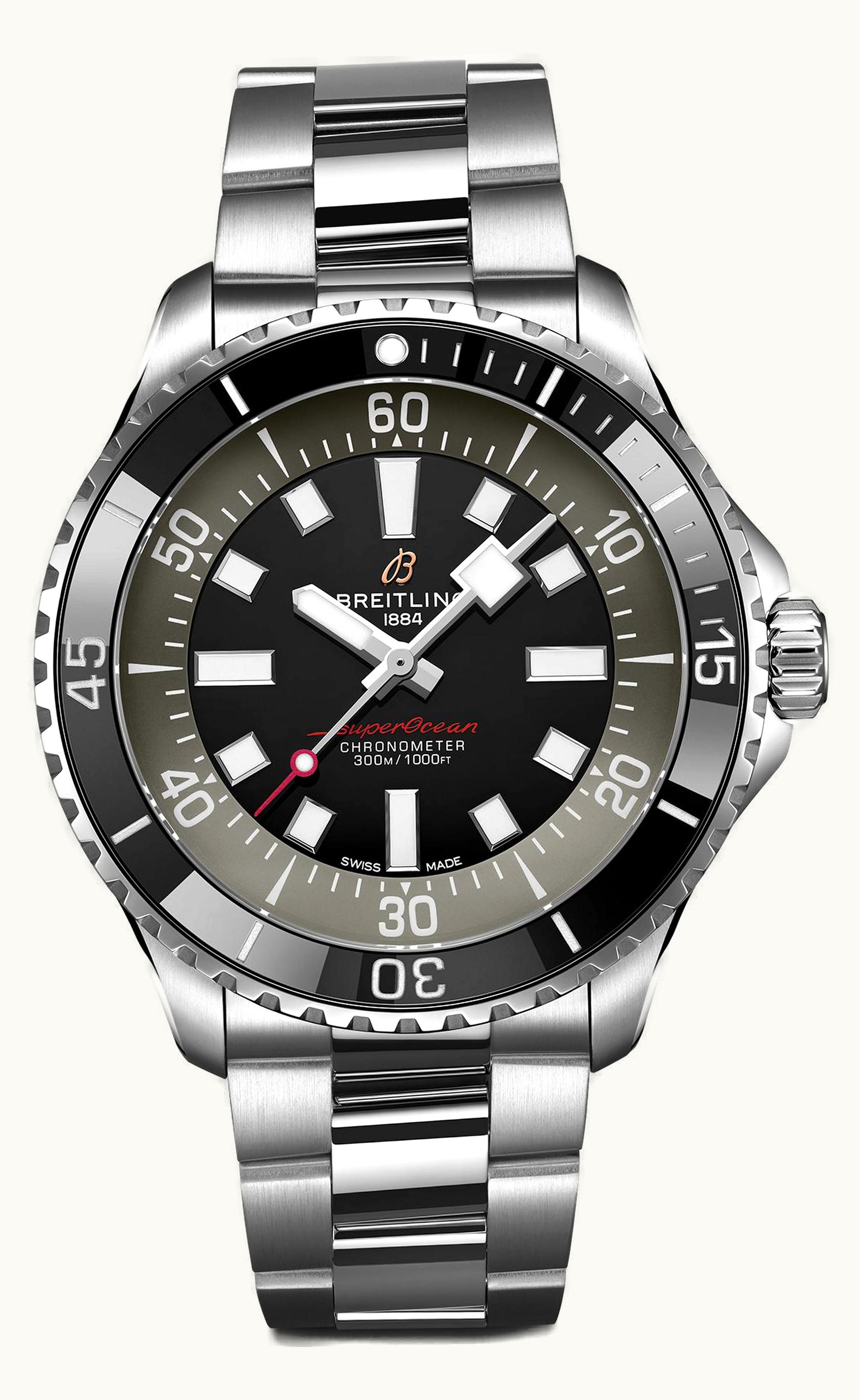 Breitling SuperOcean Automatic 44 Stainless Steel / Black / Bracelet / UK