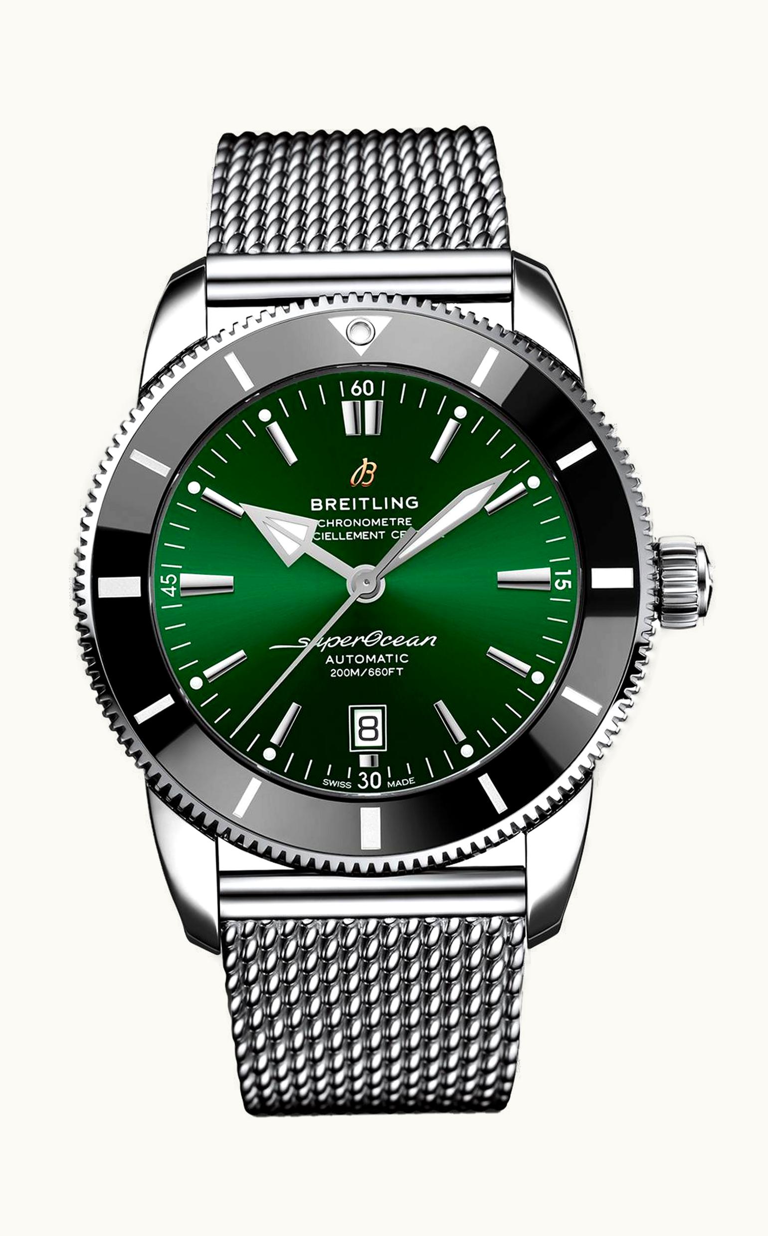 Breitling Superocean Heritage II 46 Stainless Steel / Green / Bracelet