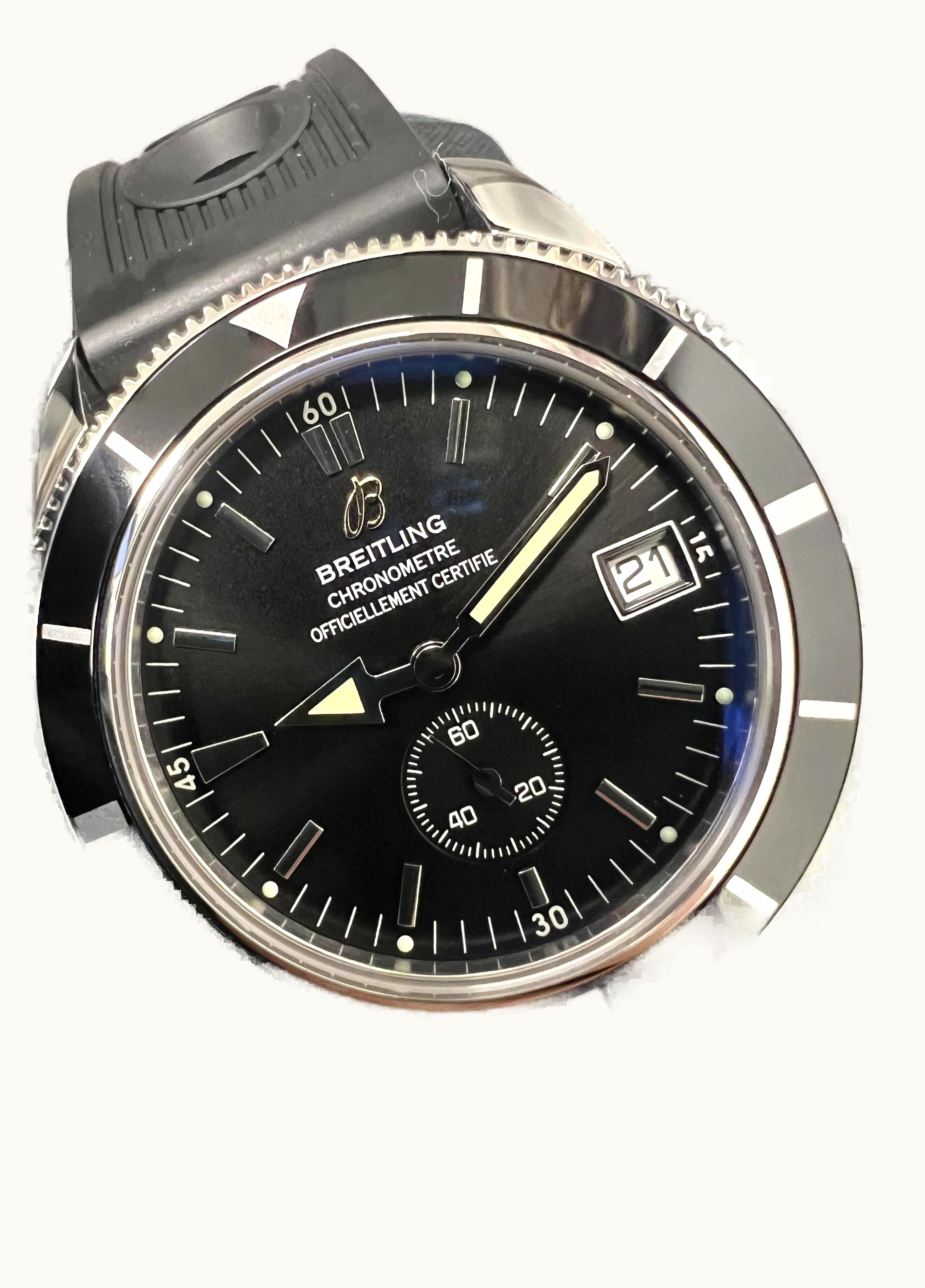 Breitling Superocean Heritage 38 Stainless Steel / Black / Milanese