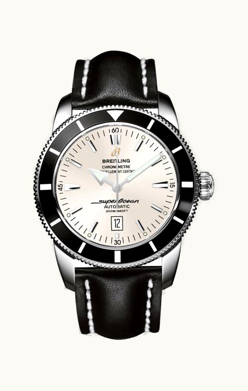 Breitling Superocean Heritage 46 Stainless Steel / Black / Stratus Silver / Calf