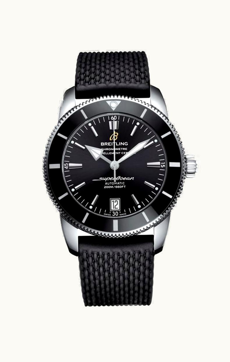 Breitling Superocean Heritage II 42 Stainless Steel / Black / Black / Rubber / Pin